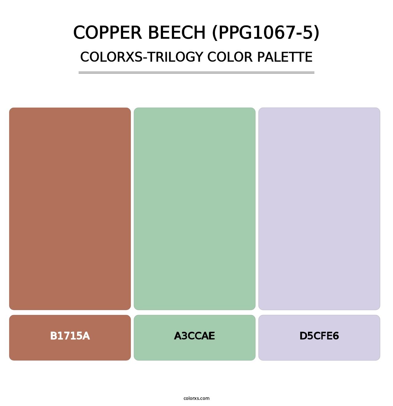 Copper Beech (PPG1067-5) - Colorxs Trilogy Palette
