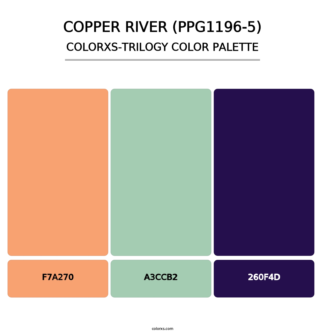Copper River (PPG1196-5) - Colorxs Trilogy Palette