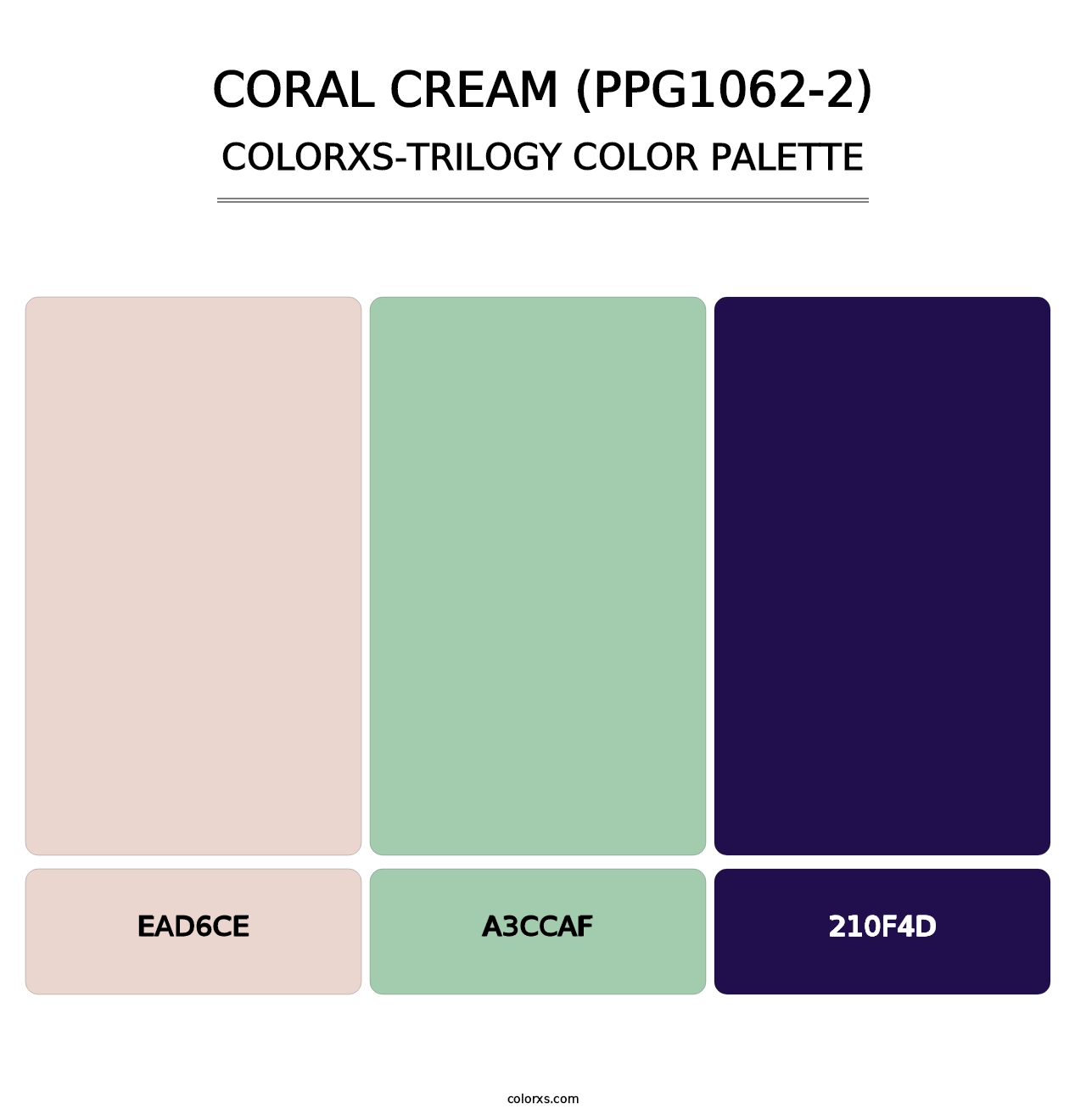Coral Cream (PPG1062-2) - Colorxs Trilogy Palette