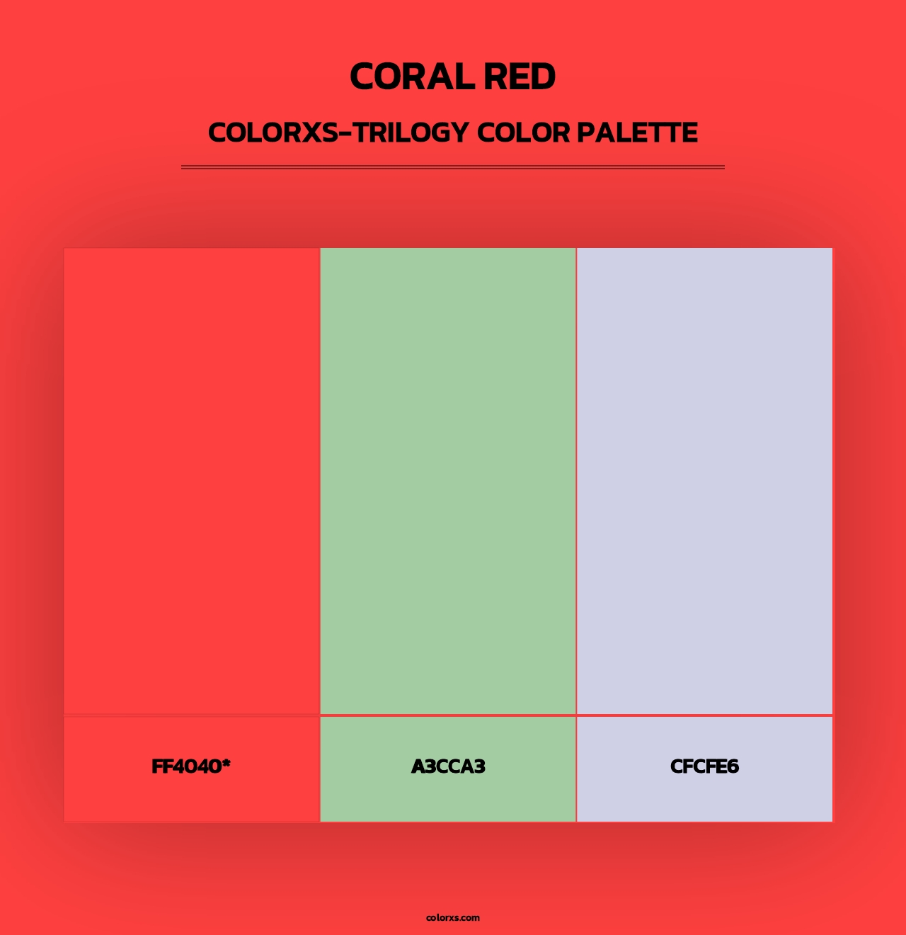 Coral Red - Colorxs Trilogy Palette