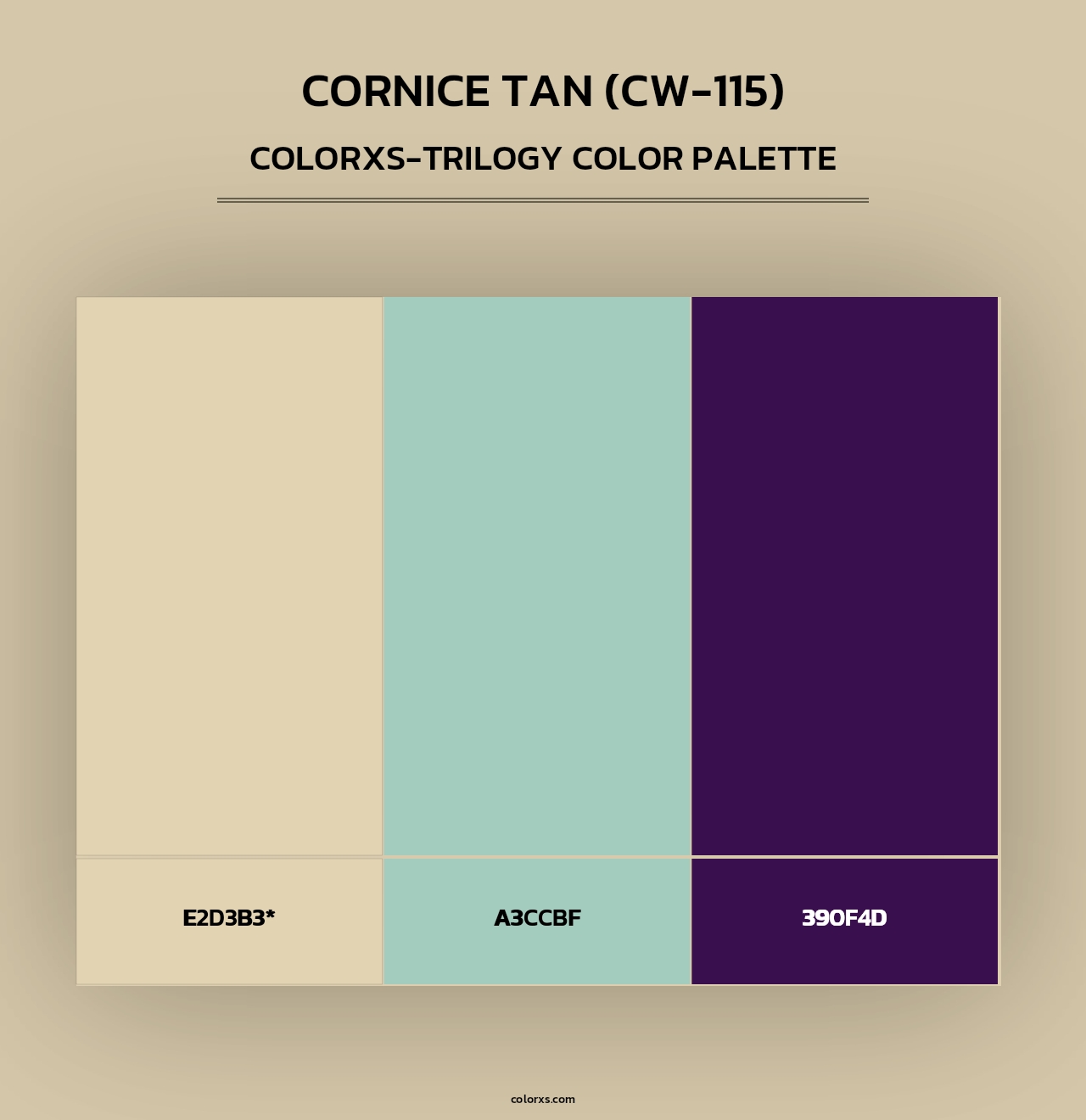 Cornice Tan (CW-115) - Colorxs Trilogy Palette