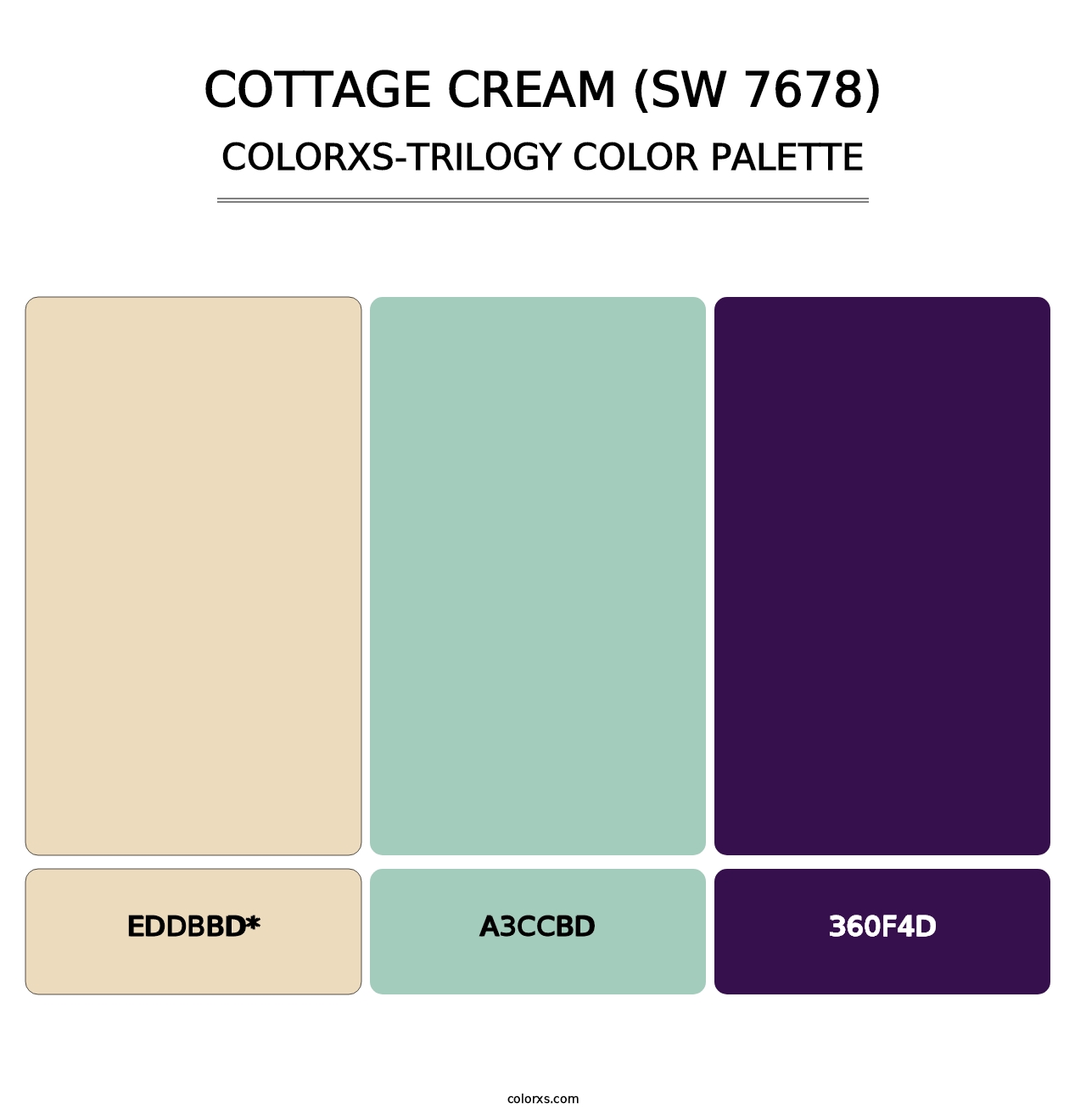 Cottage Cream (SW 7678) - Colorxs Trilogy Palette