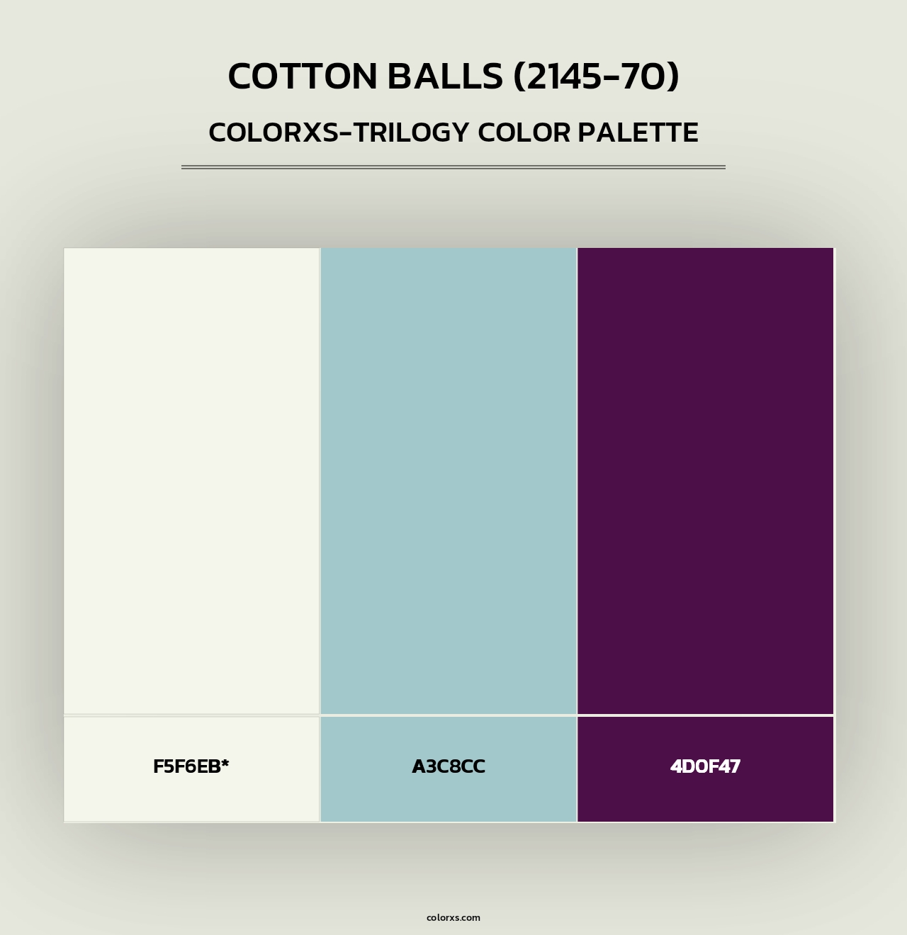 Cotton Balls (2145-70) - Colorxs Trilogy Palette