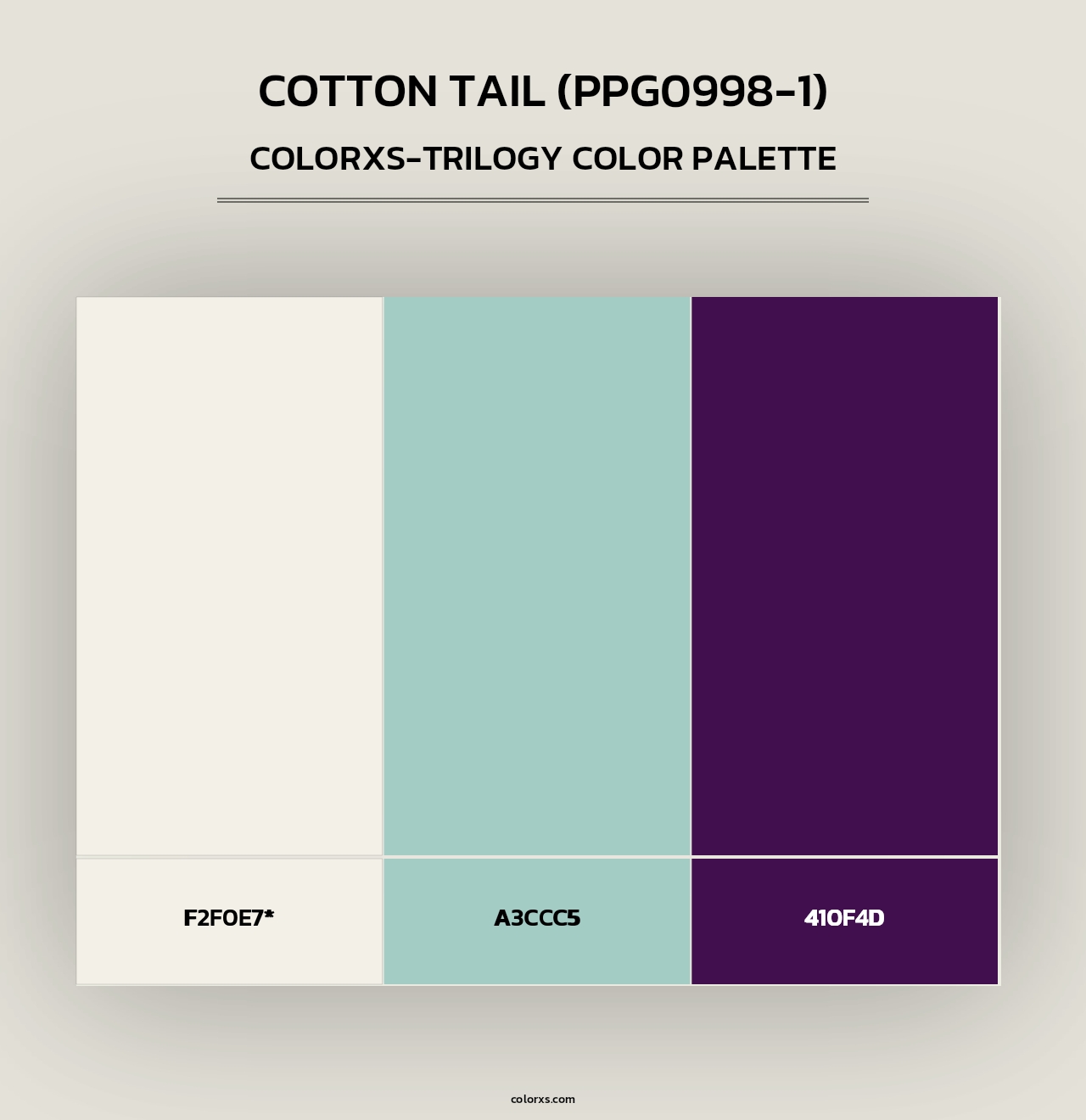 Cotton Tail (PPG0998-1) - Colorxs Trilogy Palette