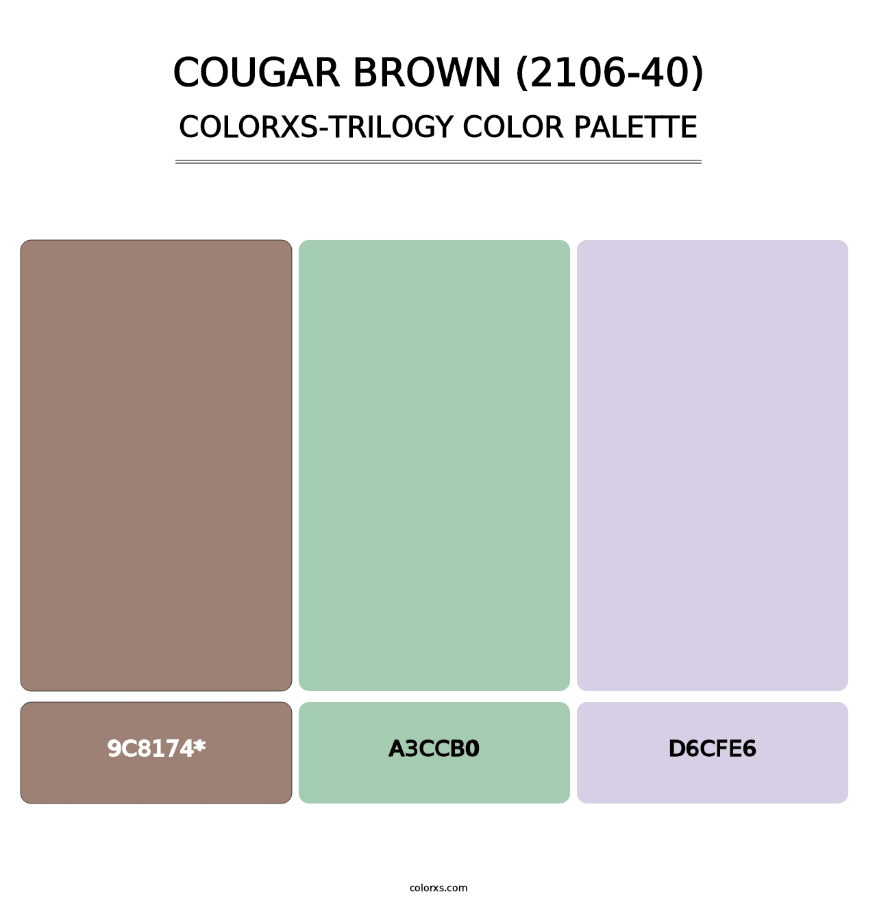 Cougar Brown (2106-40) - Colorxs Trilogy Palette