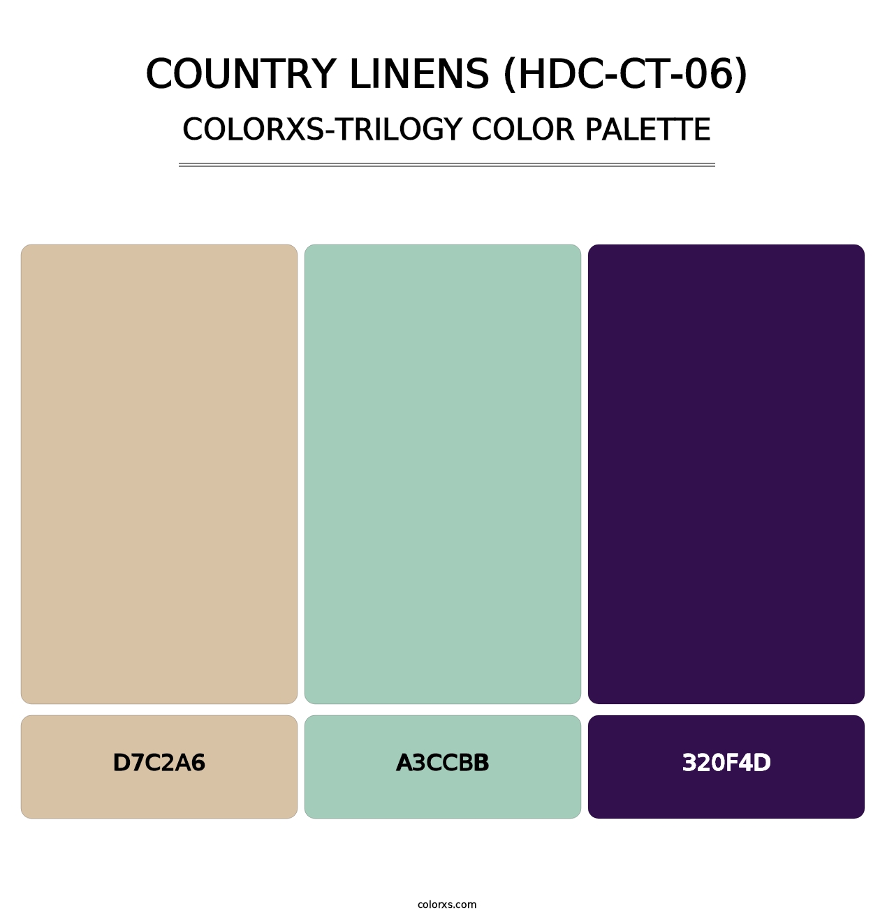 Country Linens (HDC-CT-06) - Colorxs Trilogy Palette