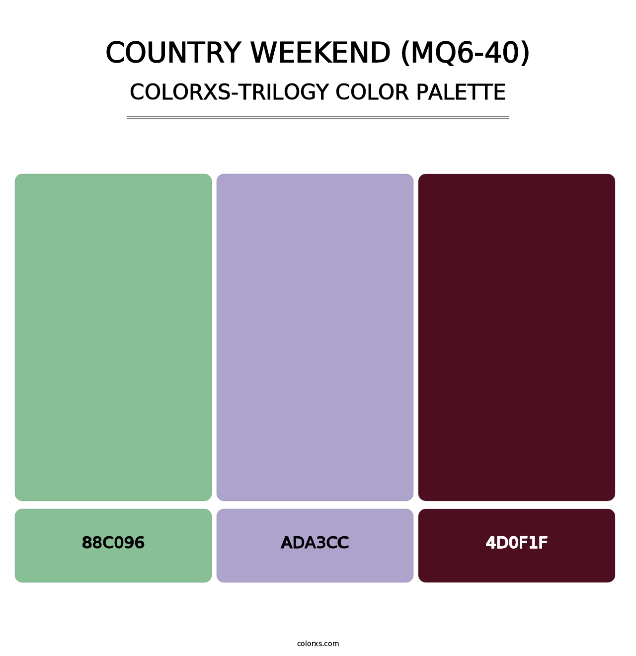 Country Weekend (MQ6-40) - Colorxs Trilogy Palette