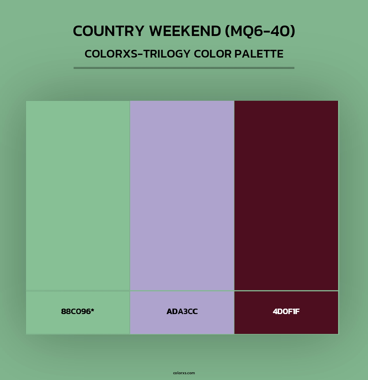 Country Weekend (MQ6-40) - Colorxs Trilogy Palette