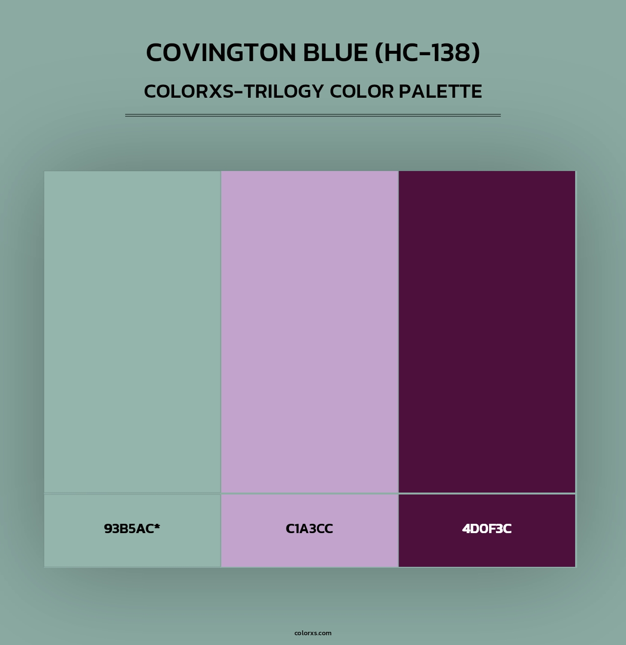 Covington Blue (HC-138) - Colorxs Trilogy Palette