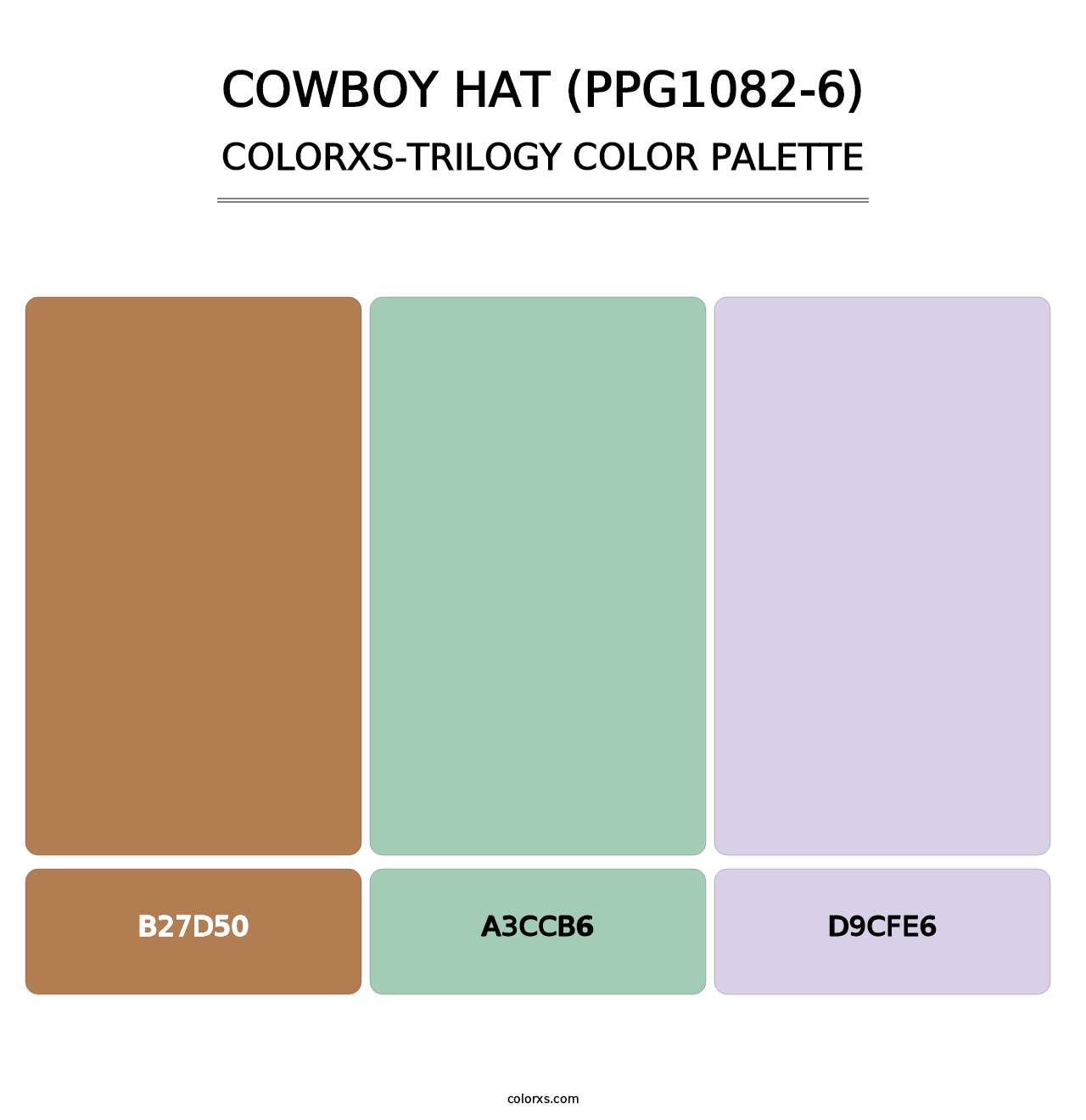 Cowboy Hat (PPG1082-6) - Colorxs Trilogy Palette