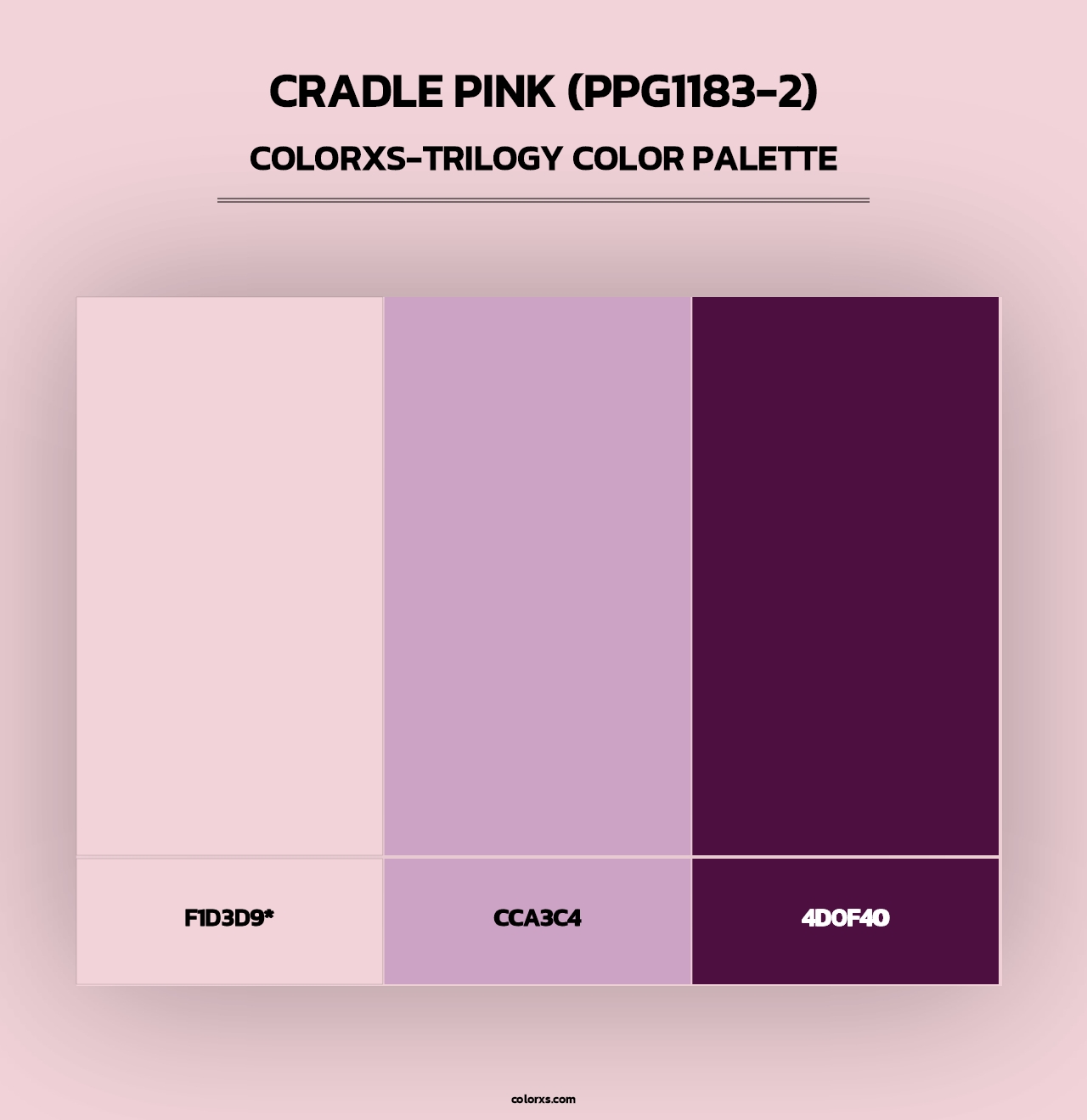 Cradle Pink (PPG1183-2) - Colorxs Trilogy Palette