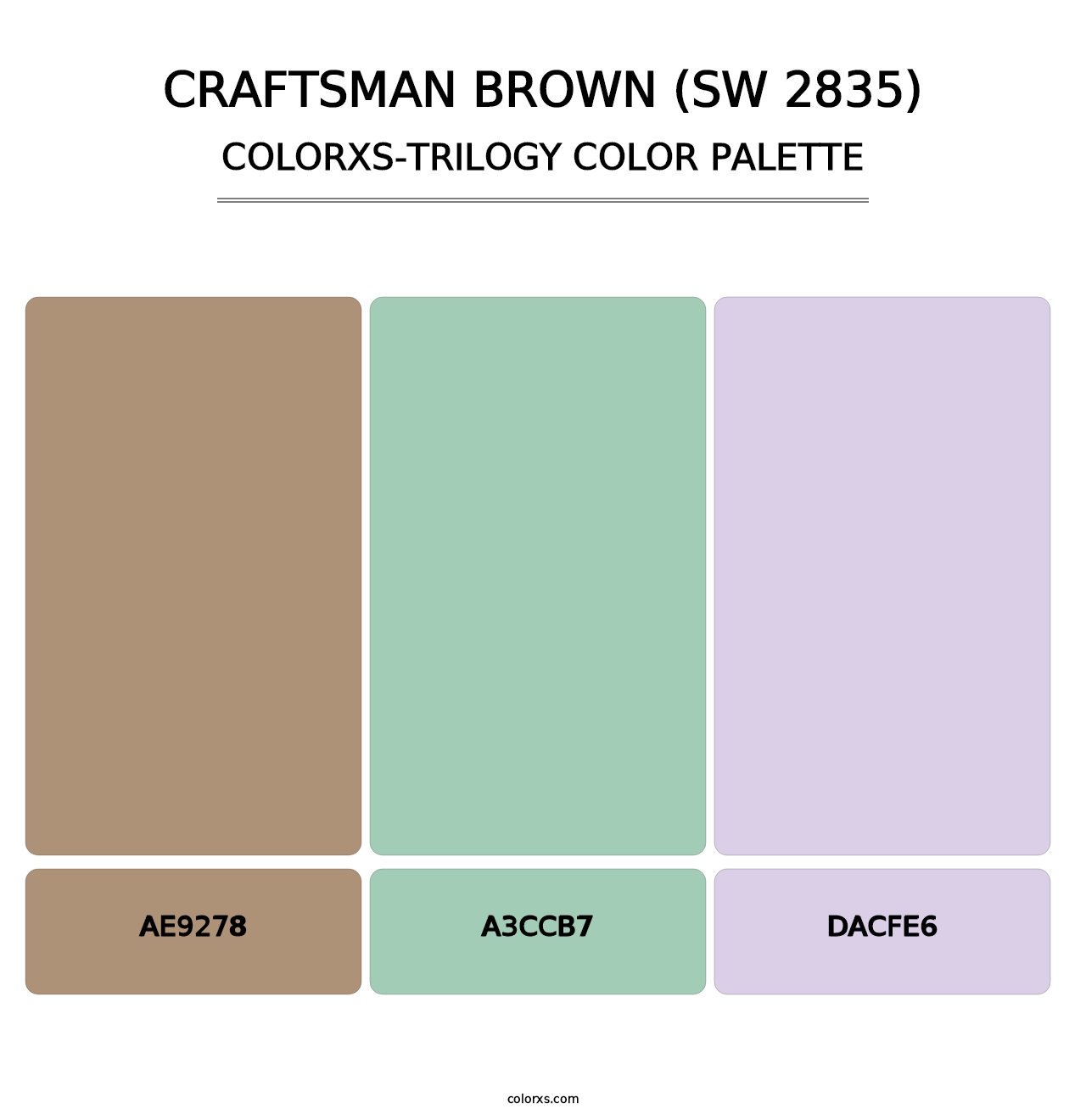 Craftsman Brown (SW 2835) - Colorxs Trilogy Palette