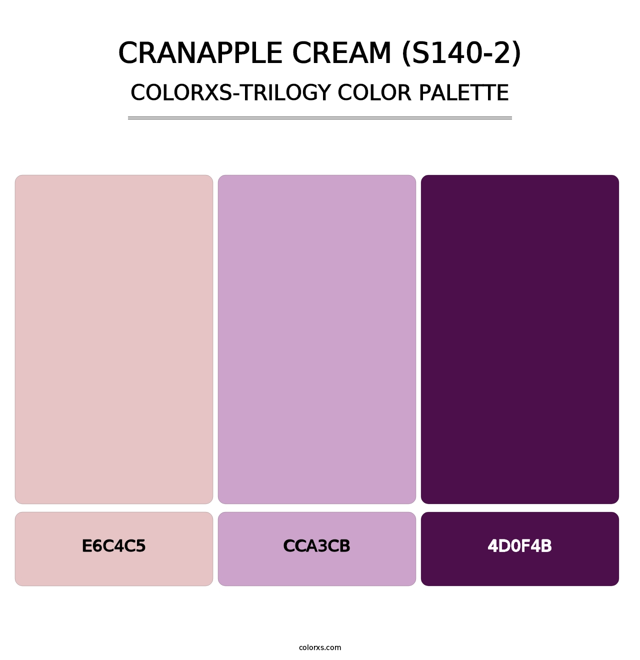 Cranapple Cream (S140-2) - Colorxs Trilogy Palette