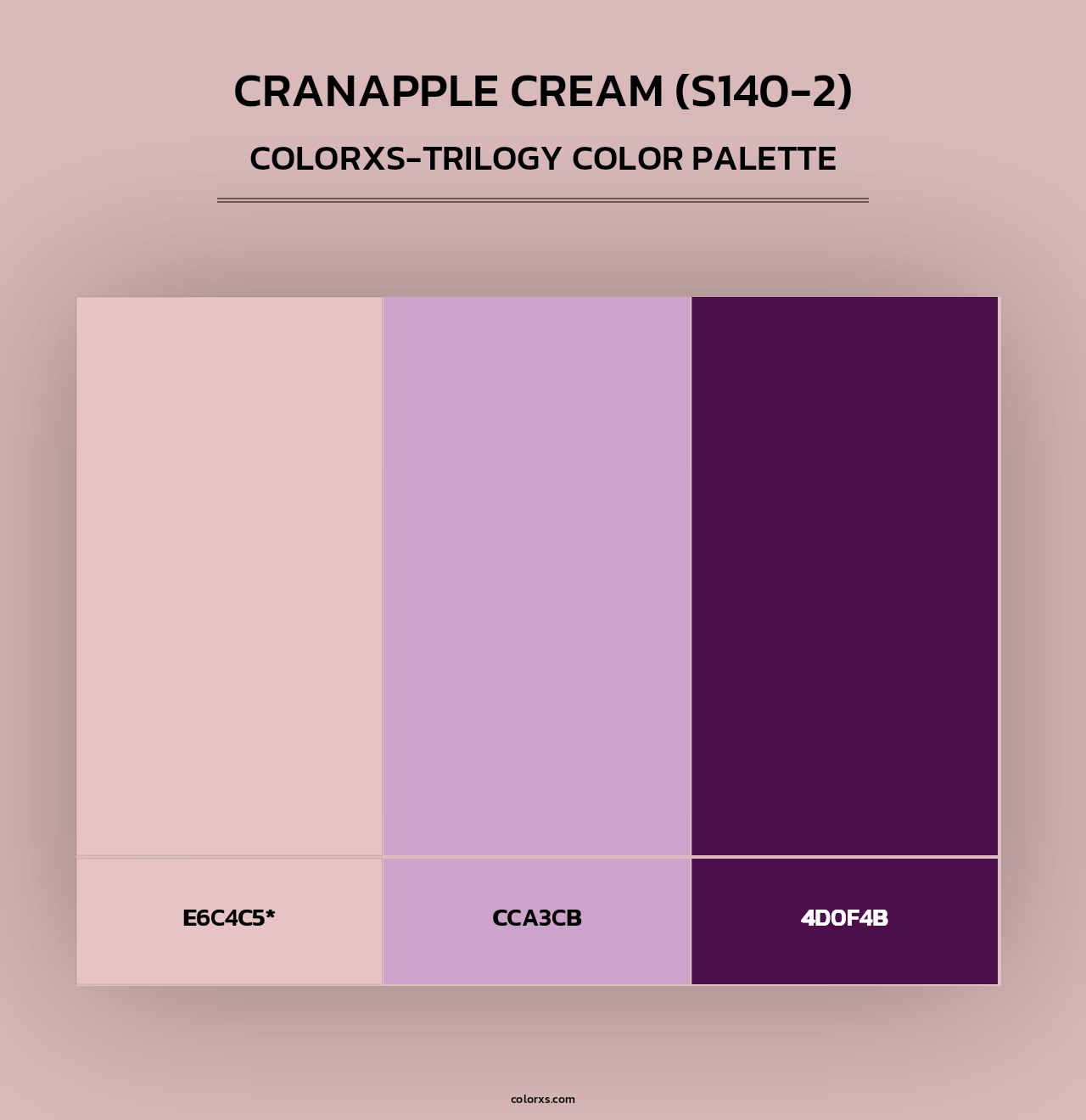 Cranapple Cream (S140-2) - Colorxs Trilogy Palette