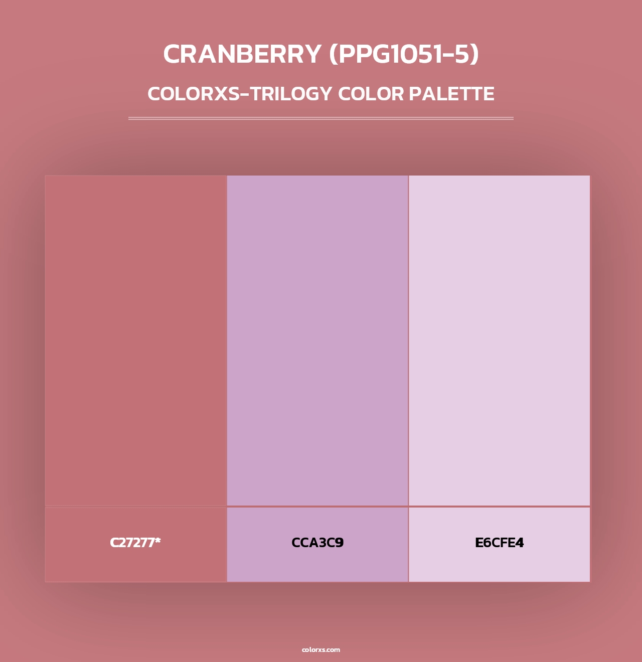 Cranberry (PPG1051-5) - Colorxs Trilogy Palette