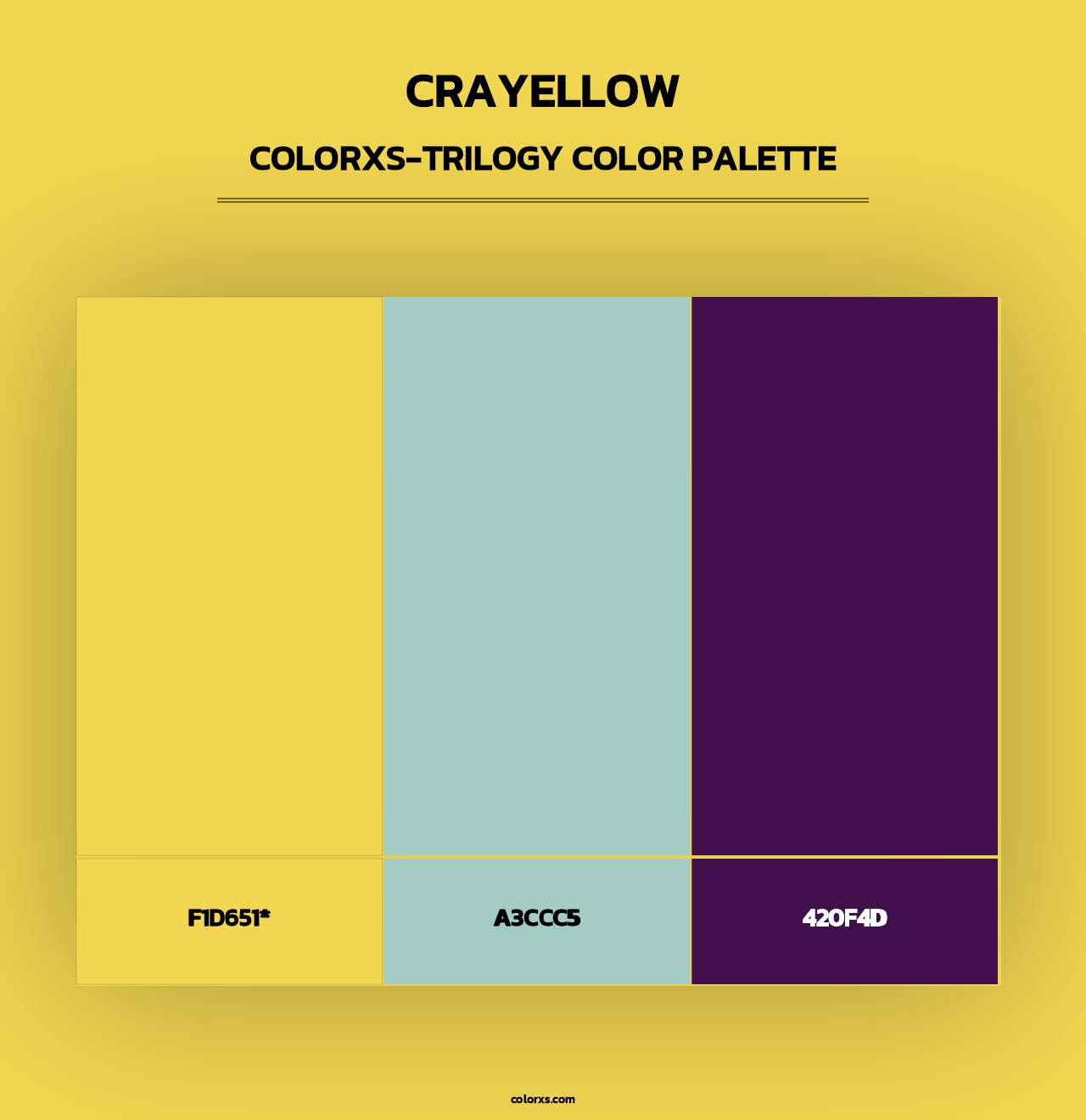 Crayellow - Colorxs Trilogy Palette