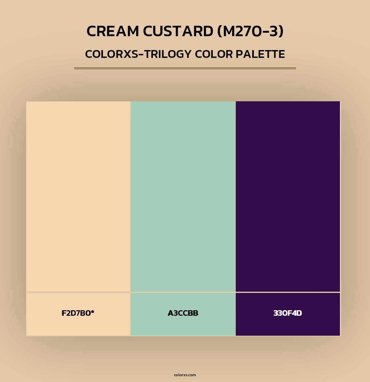 Cream Custard (M270-3) - Colorxs Trilogy Palette