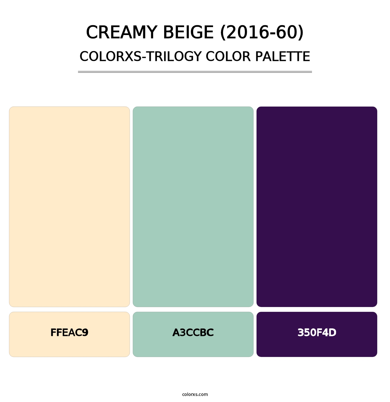 Creamy Beige (2016-60) - Colorxs Trilogy Palette