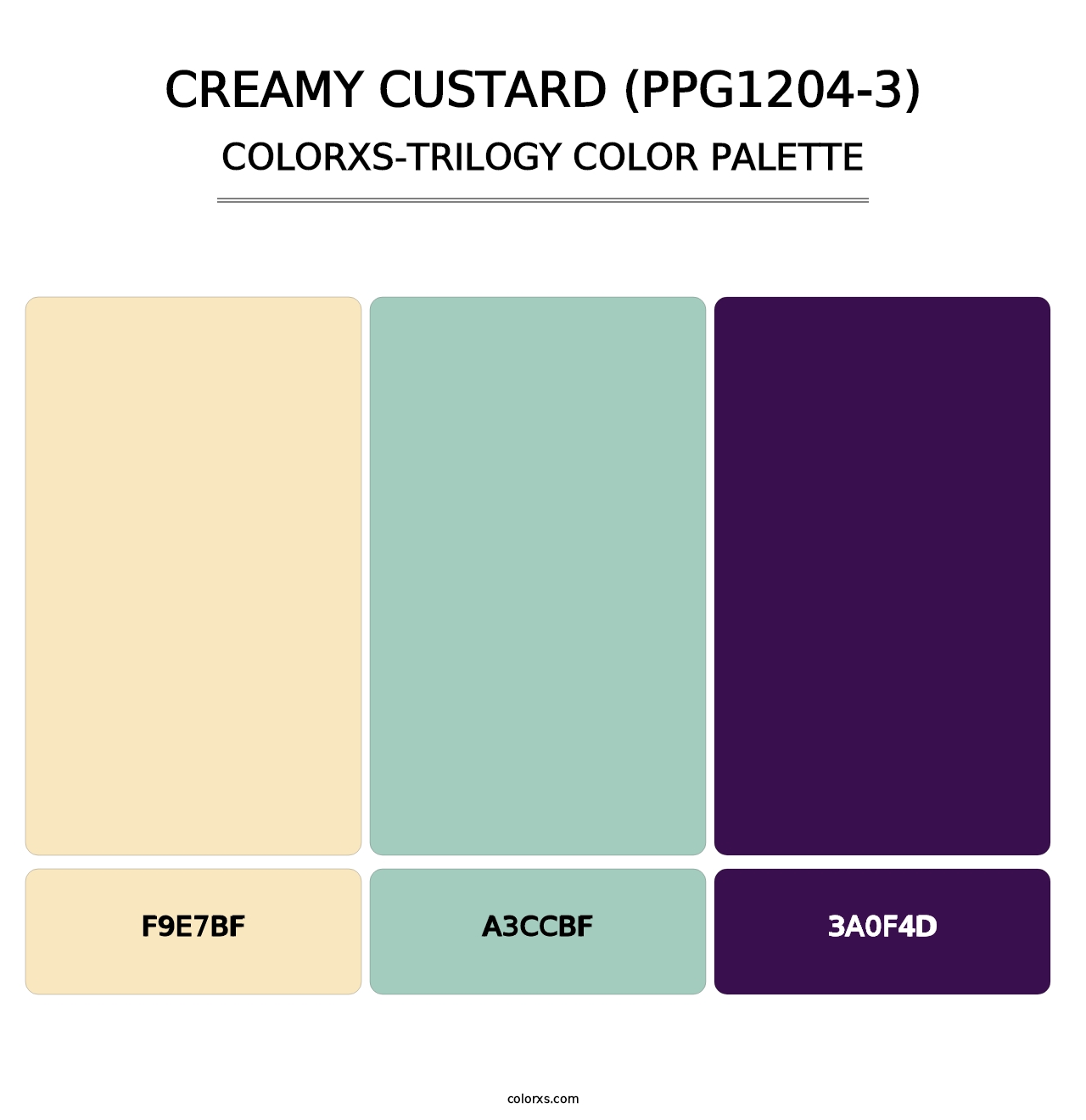 Creamy Custard (PPG1204-3) - Colorxs Trilogy Palette