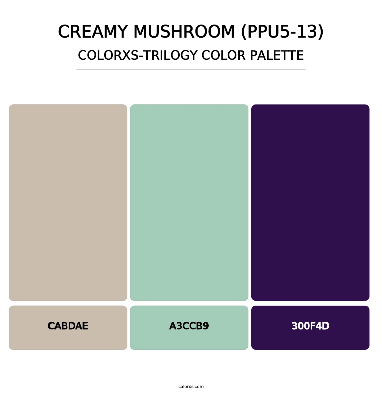Creamy Mushroom (PPU5-13) - Colorxs Trilogy Palette