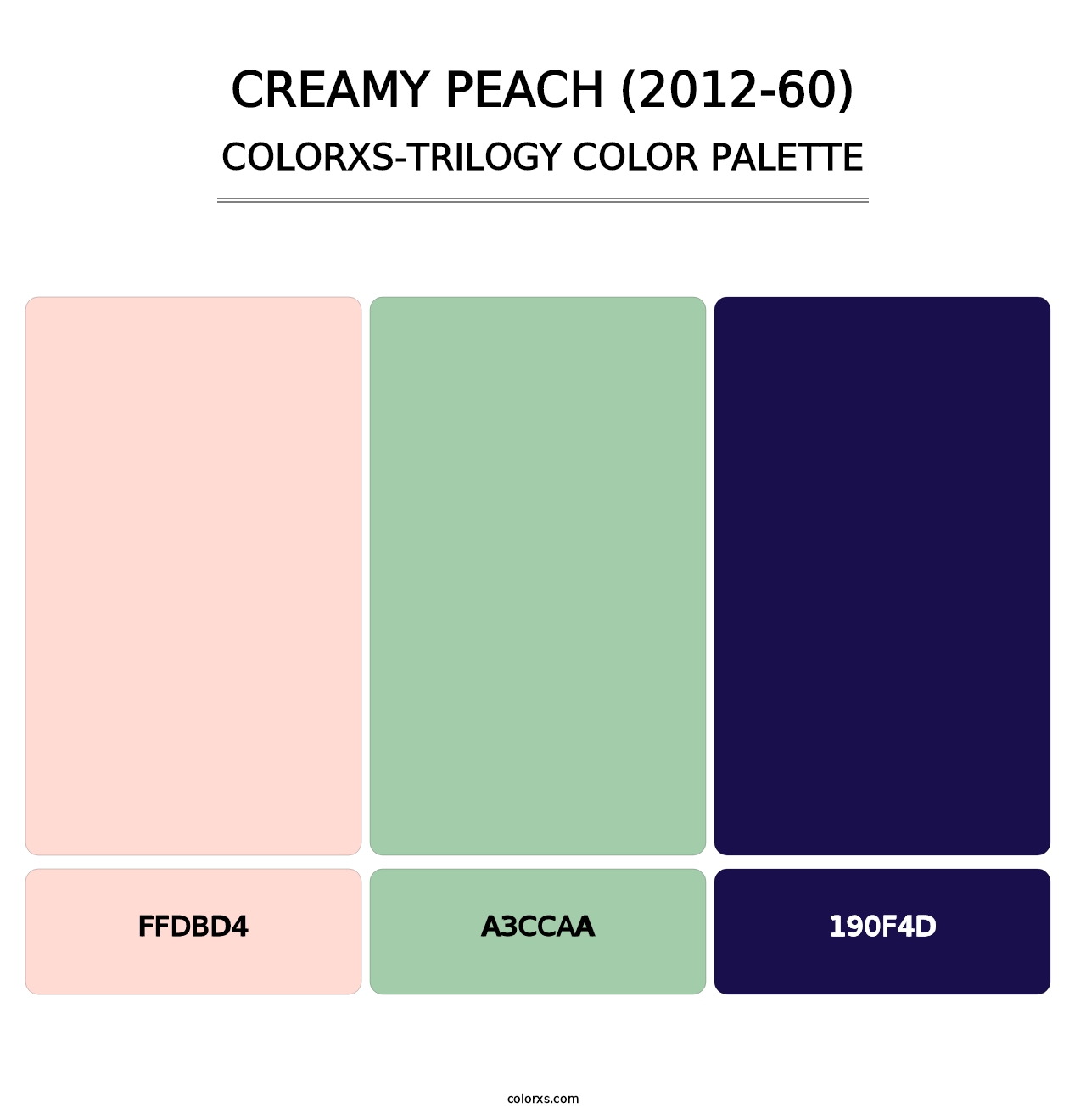 Creamy Peach (2012-60) - Colorxs Trilogy Palette