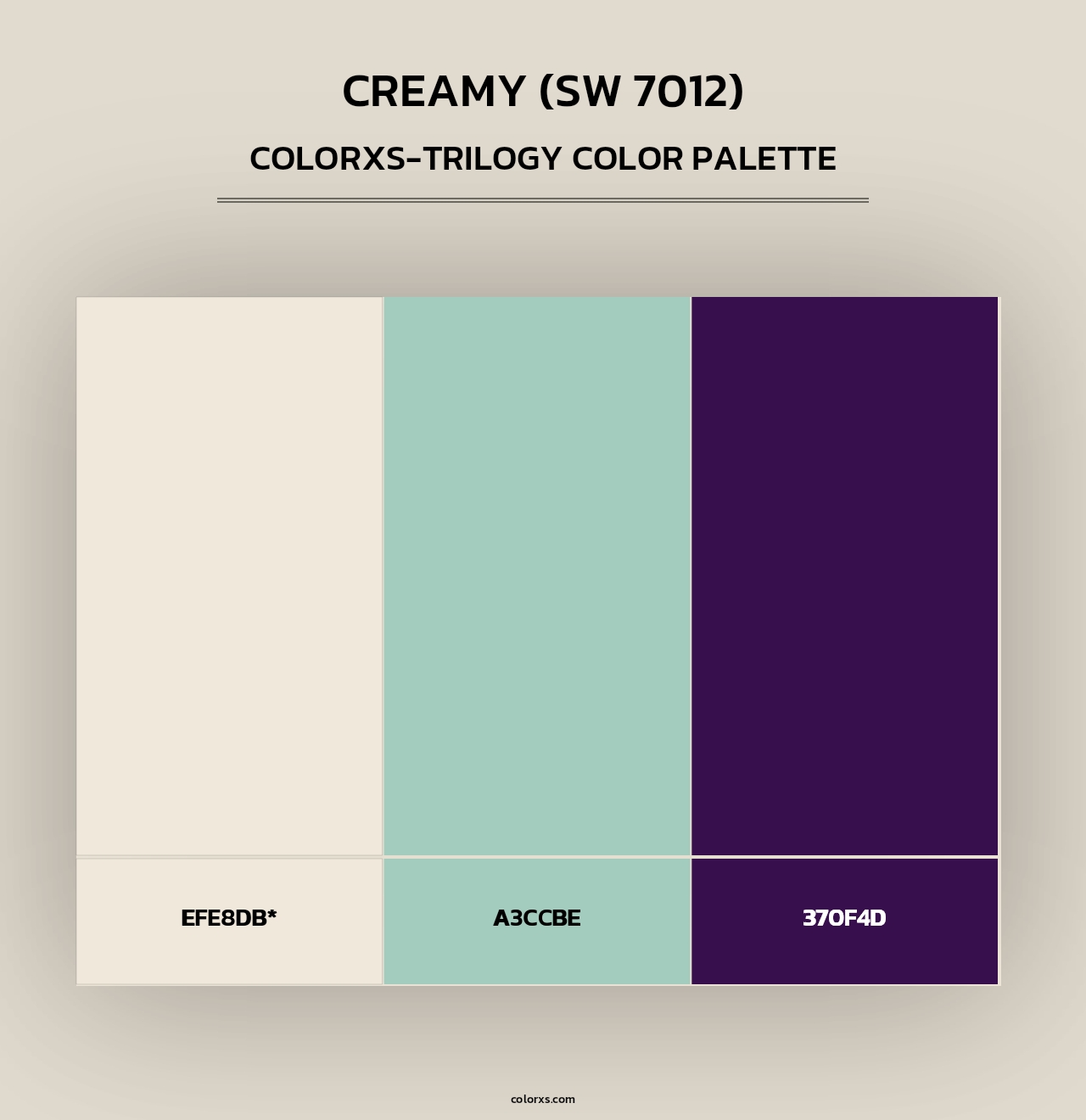 Creamy (SW 7012) - Colorxs Trilogy Palette