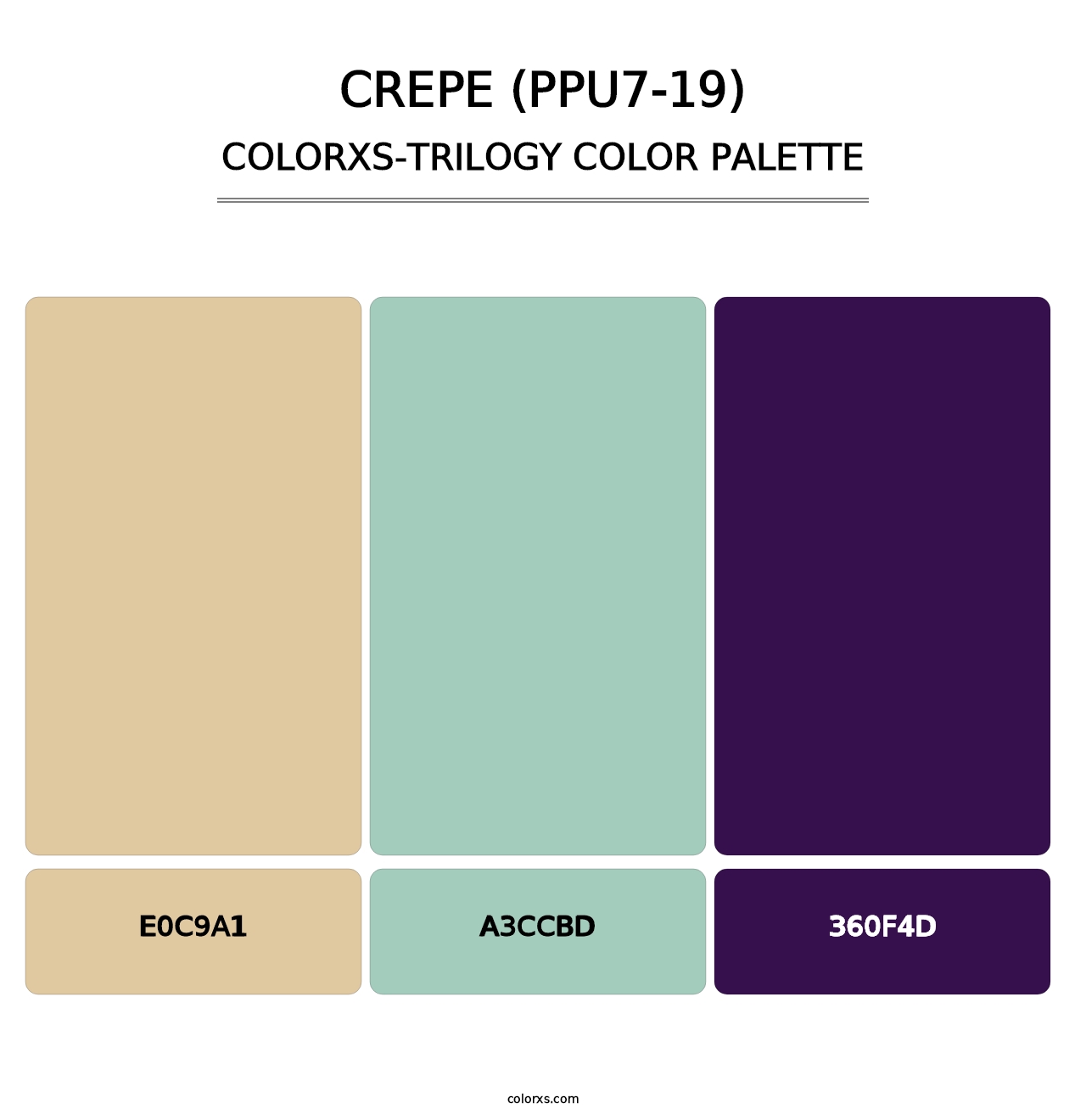 Crepe (PPU7-19) - Colorxs Trilogy Palette