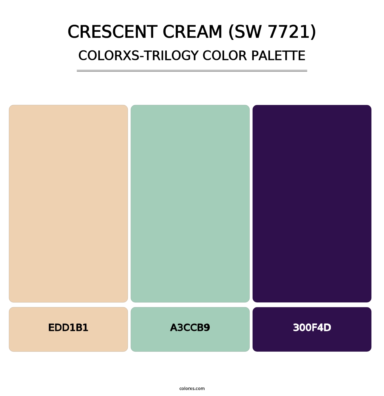 Crescent Cream (SW 7721) - Colorxs Trilogy Palette