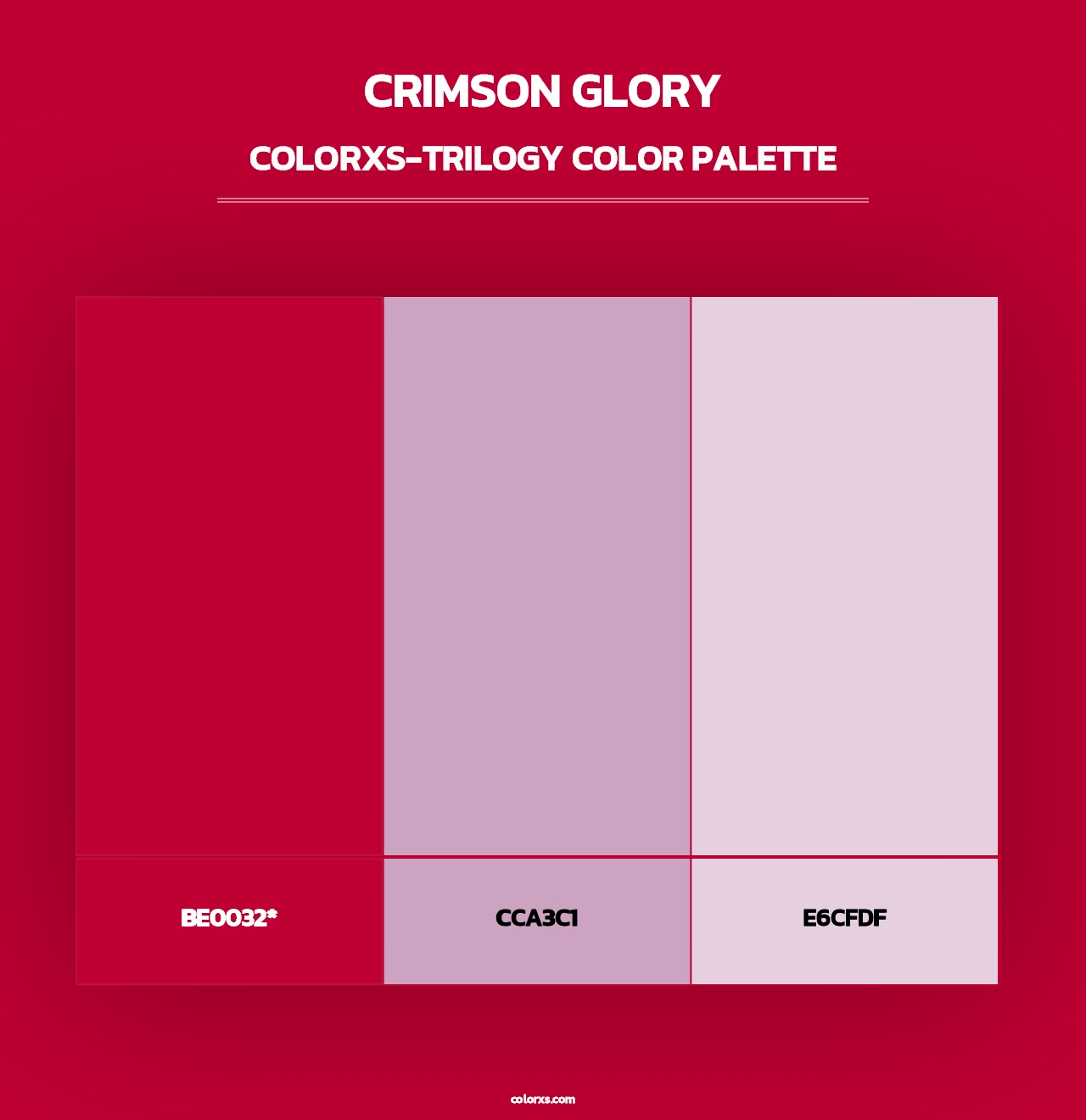 Crimson Glory - Colorxs Trilogy Palette
