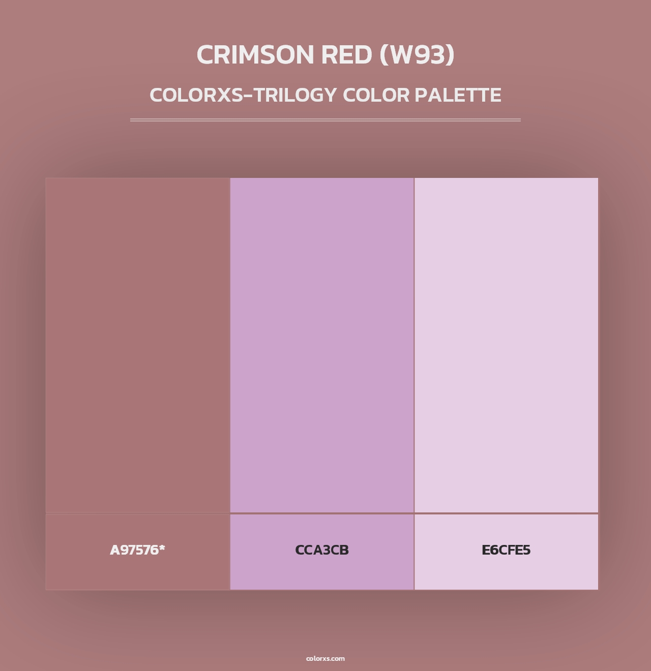 Crimson Red (W93) - Colorxs Trilogy Palette