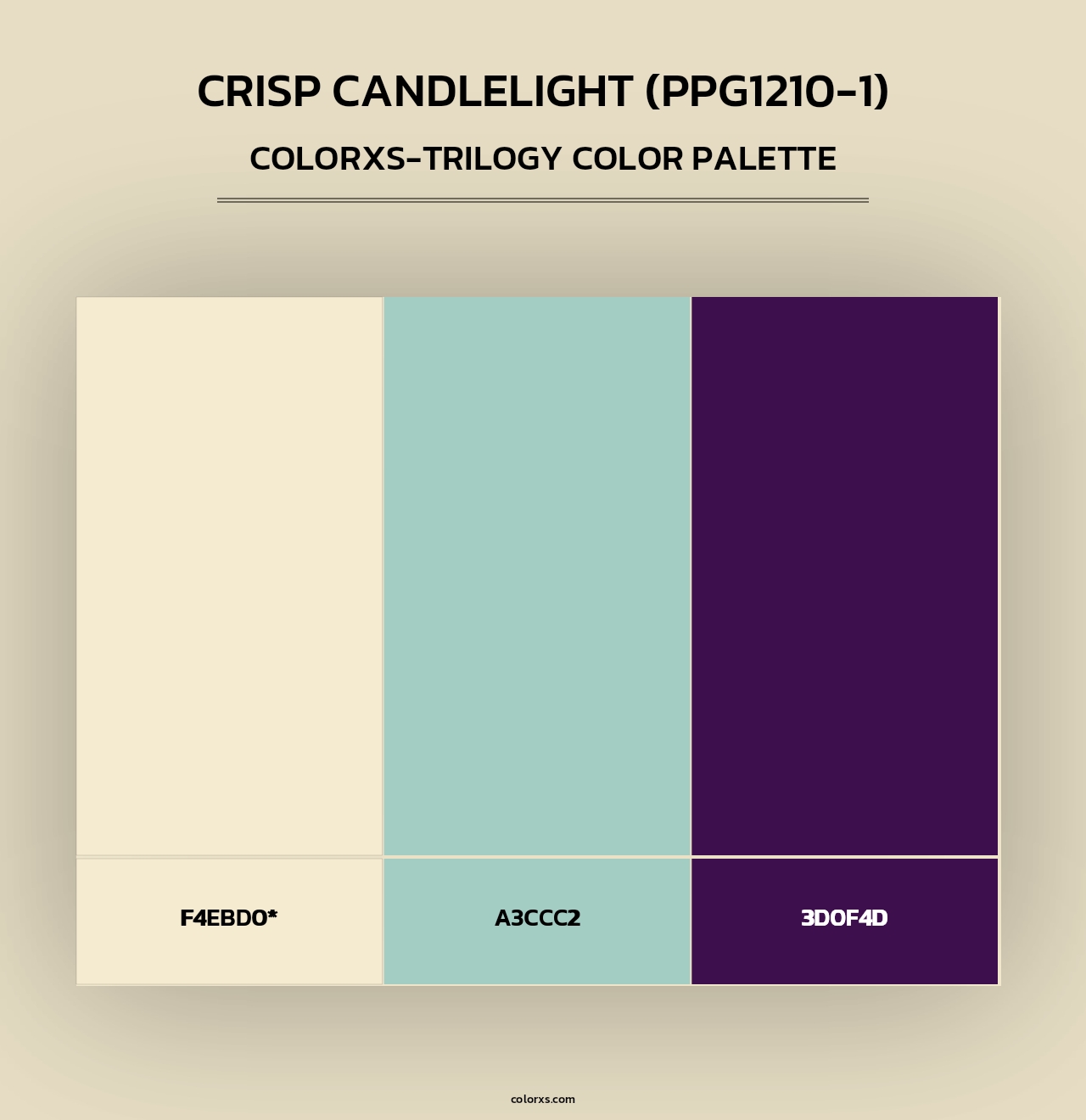 Crisp Candlelight (PPG1210-1) - Colorxs Trilogy Palette