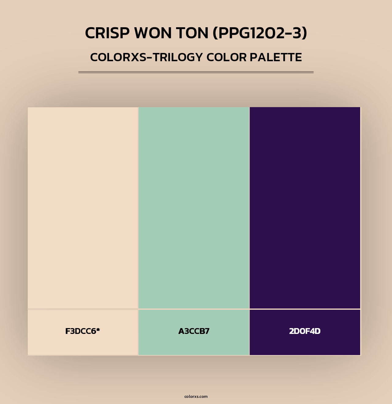 Crisp Won Ton (PPG1202-3) - Colorxs Trilogy Palette