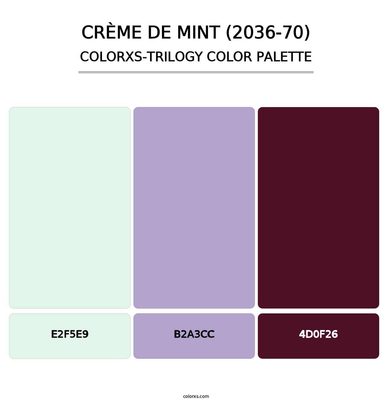 Crème de Mint (2036-70) - Colorxs Trilogy Palette