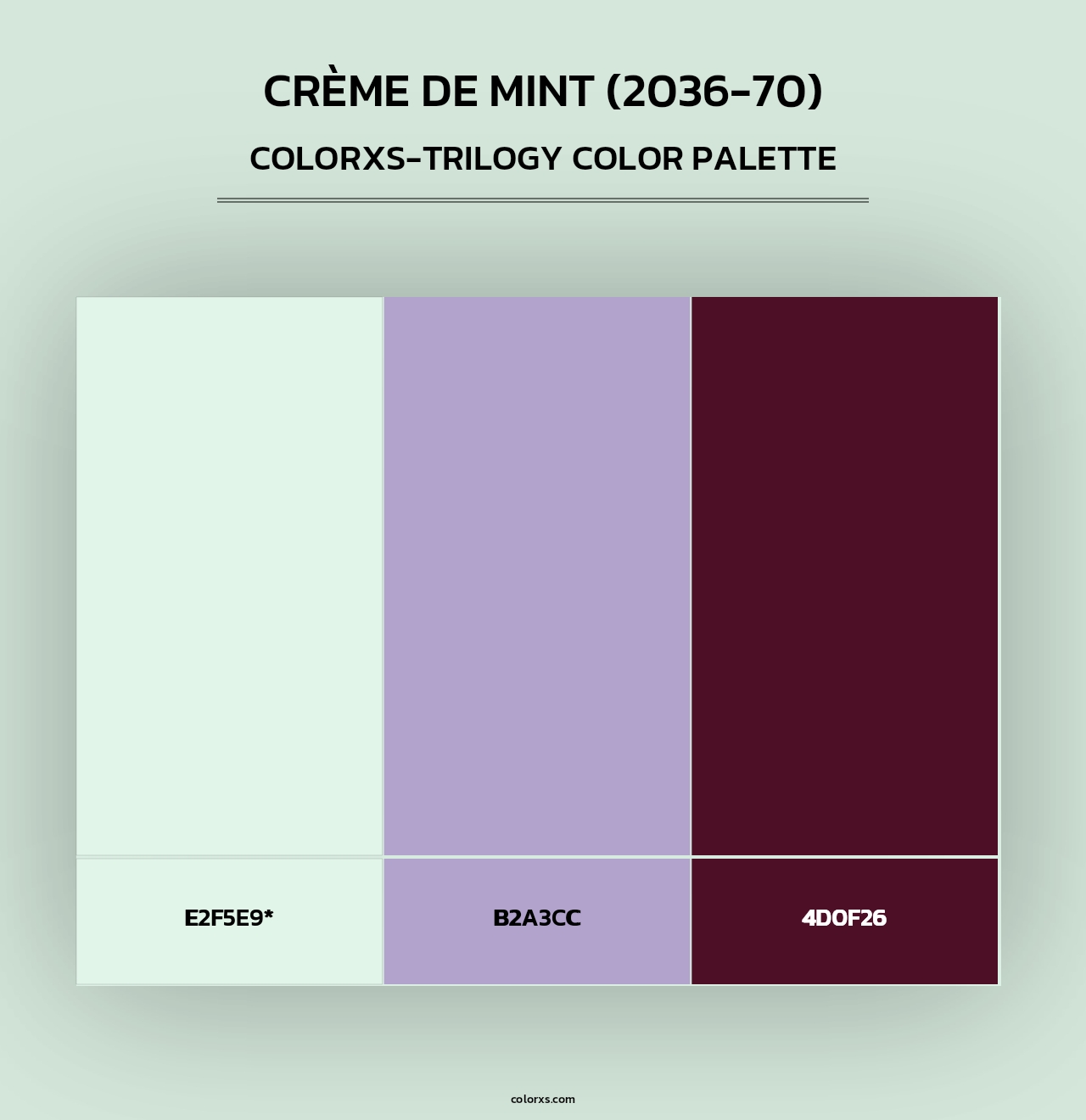 Crème de Mint (2036-70) - Colorxs Trilogy Palette