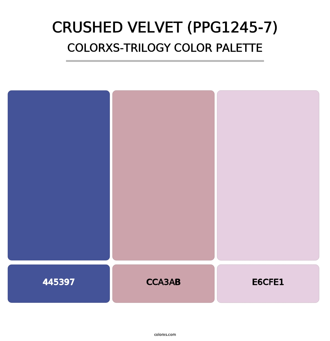 Crushed Velvet (PPG1245-7) - Colorxs Trilogy Palette