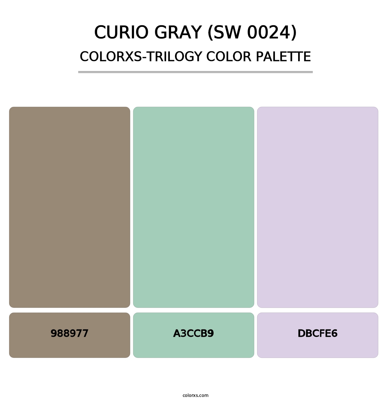 Curio Gray (SW 0024) - Colorxs Trilogy Palette
