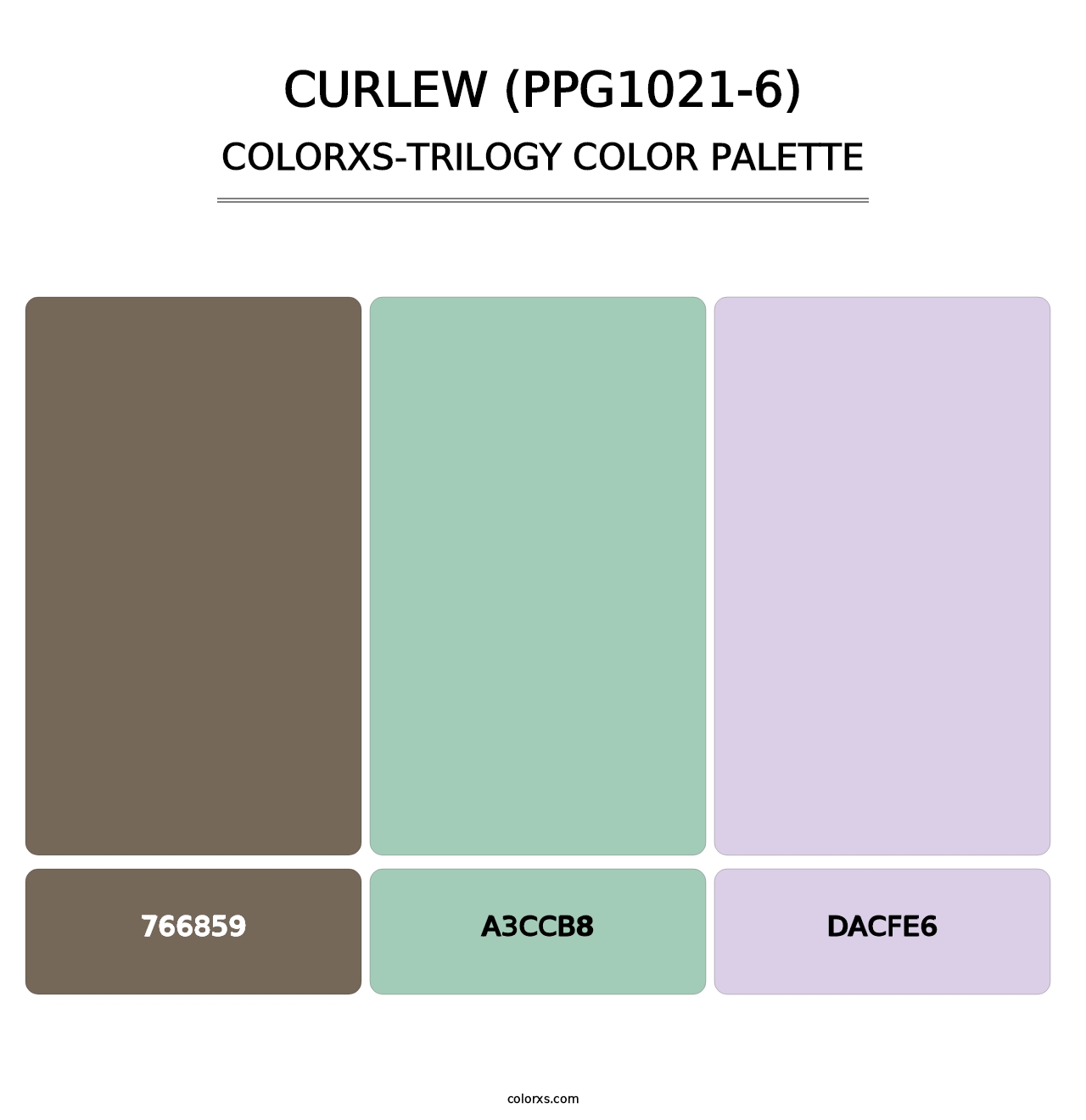 Curlew (PPG1021-6) - Colorxs Trilogy Palette