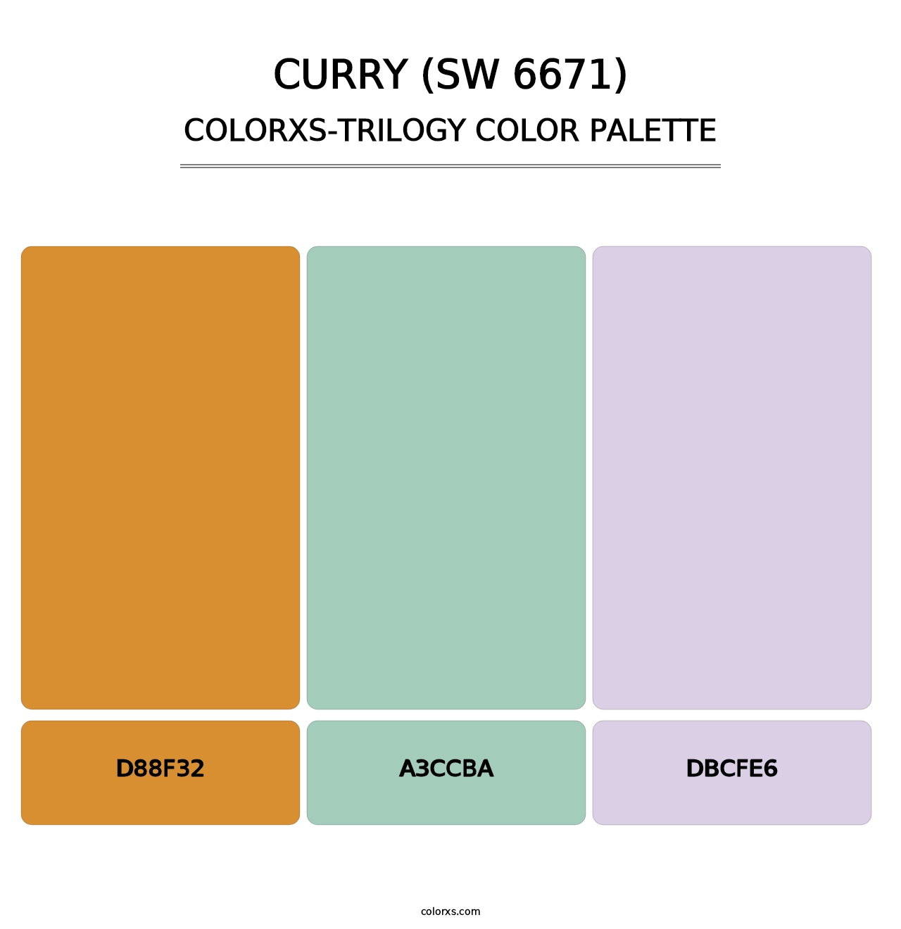 Curry (SW 6671) - Colorxs Trilogy Palette
