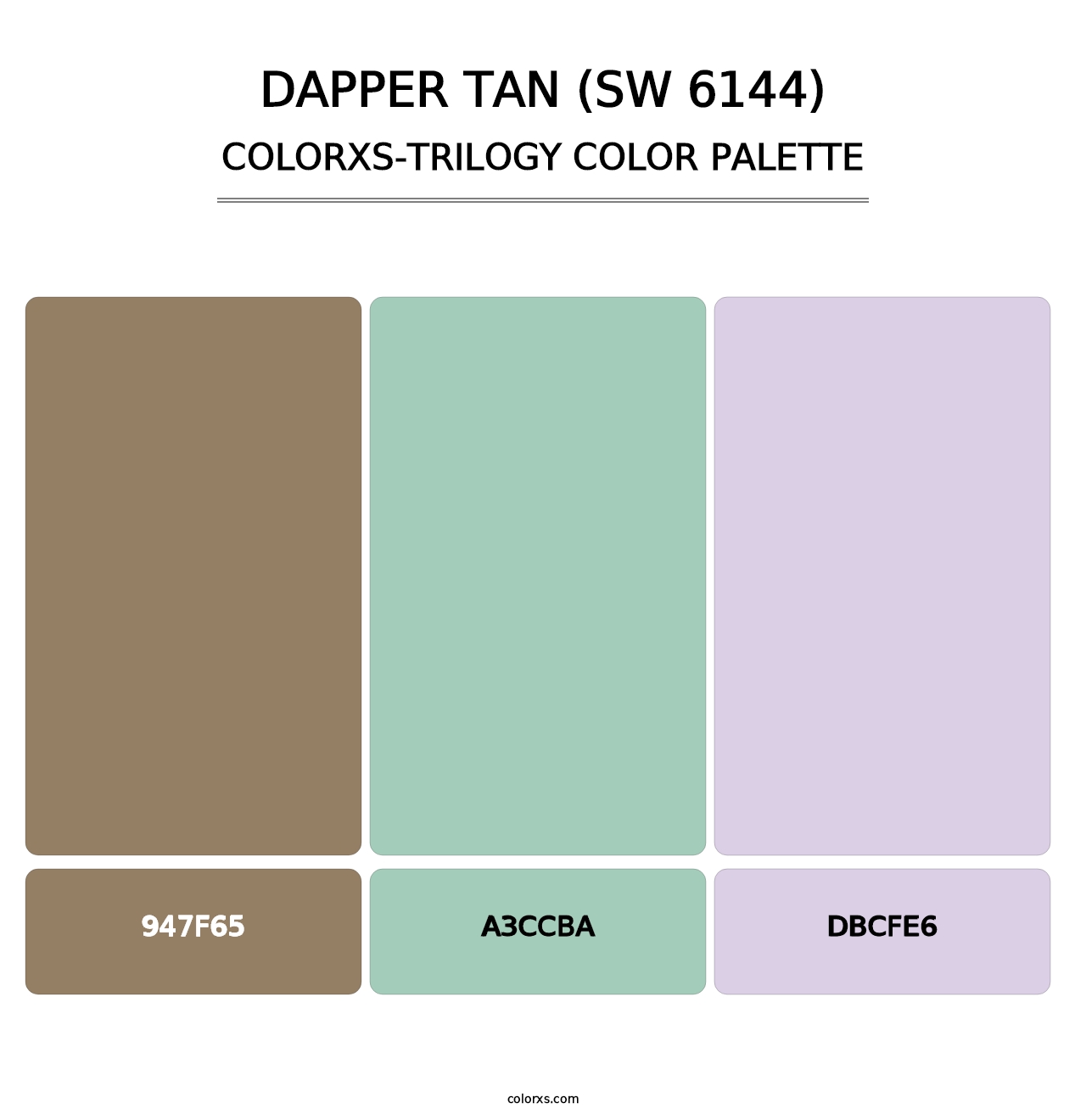 Dapper Tan (SW 6144) - Colorxs Trilogy Palette