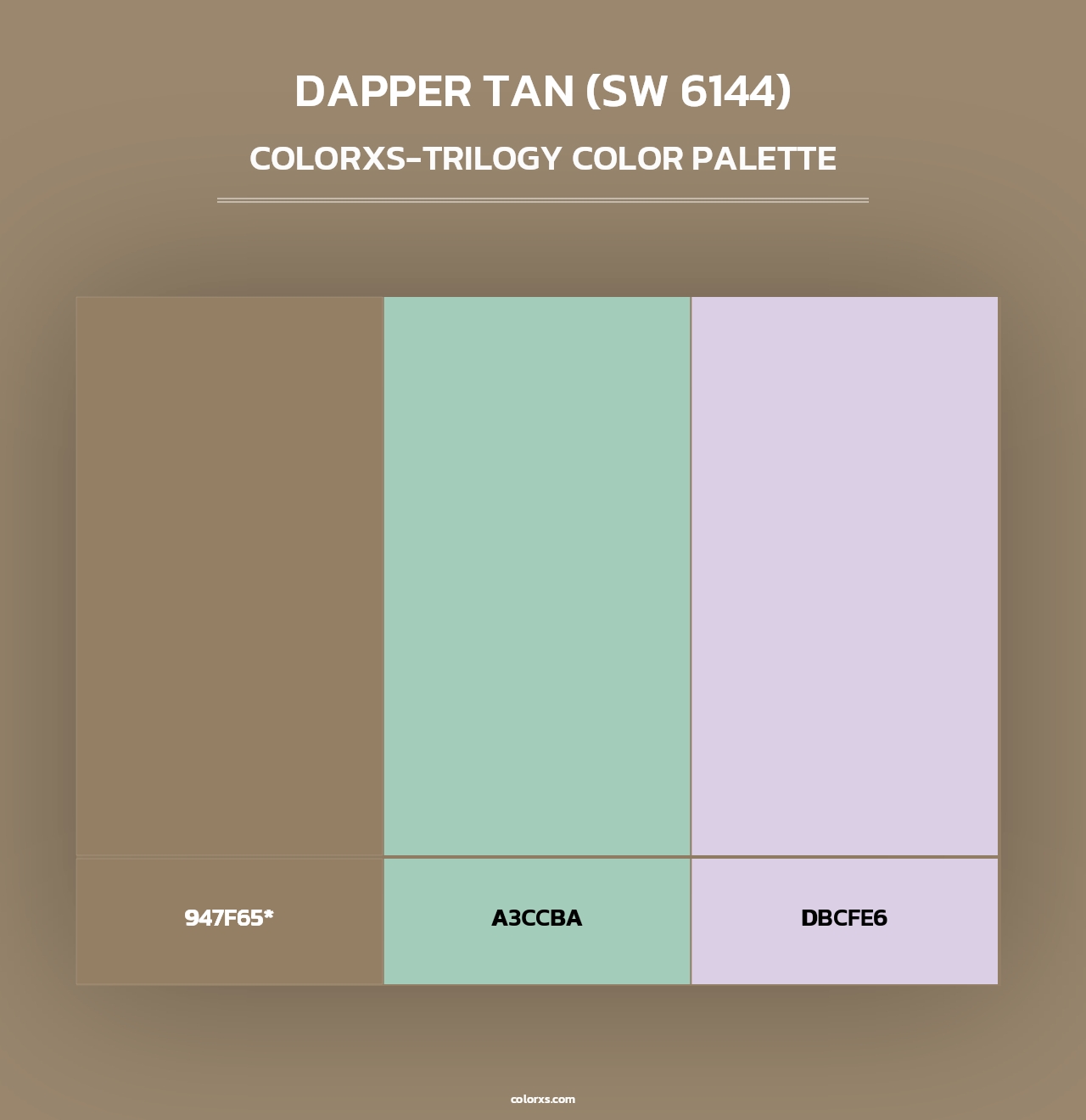 Dapper Tan (SW 6144) - Colorxs Trilogy Palette