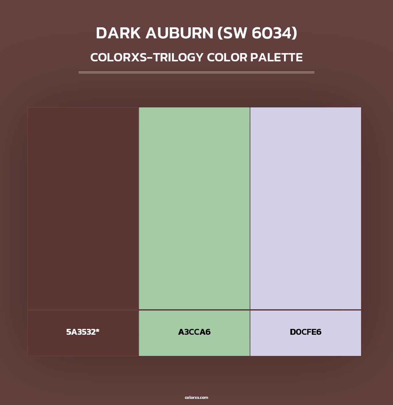 Dark Auburn (SW 6034) - Colorxs Trilogy Palette