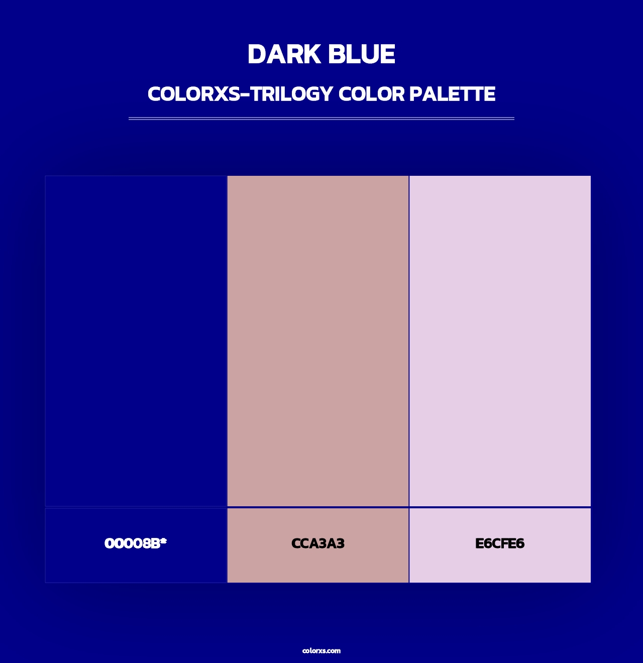 Dark Blue - Colorxs Trilogy Palette