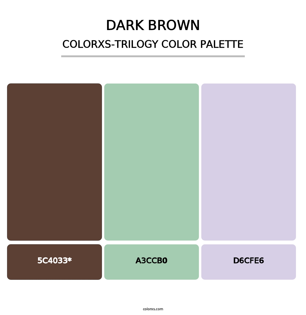 Dark Brown - Colorxs Trilogy Palette