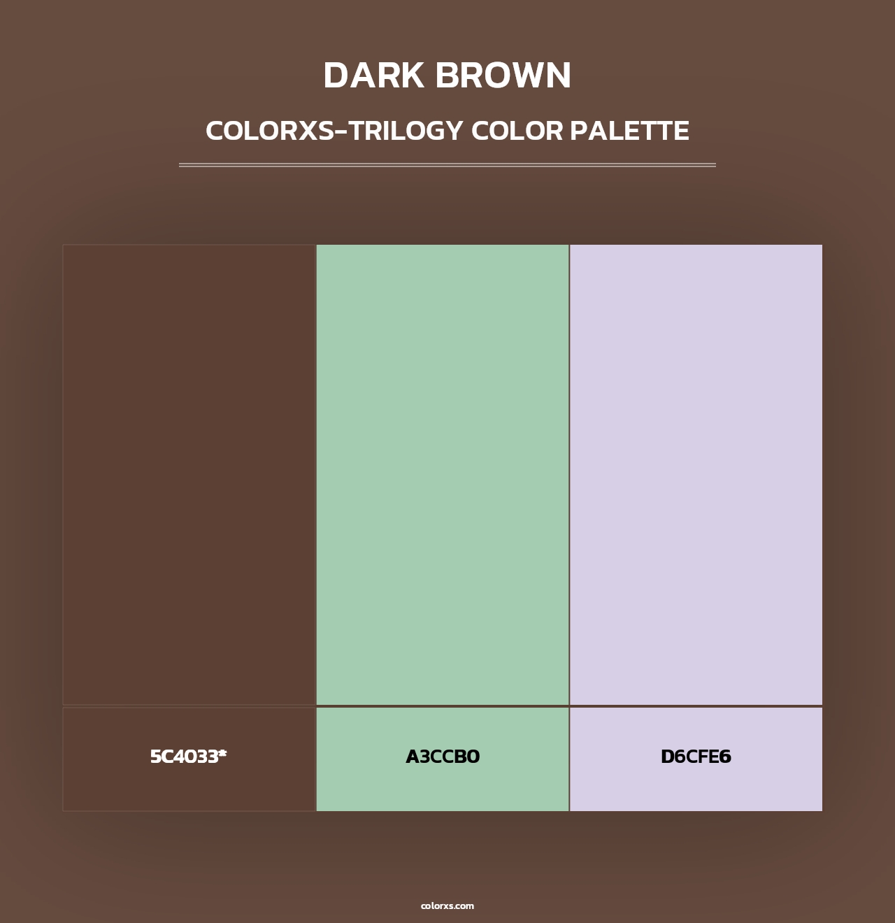 Dark Brown - Colorxs Trilogy Palette