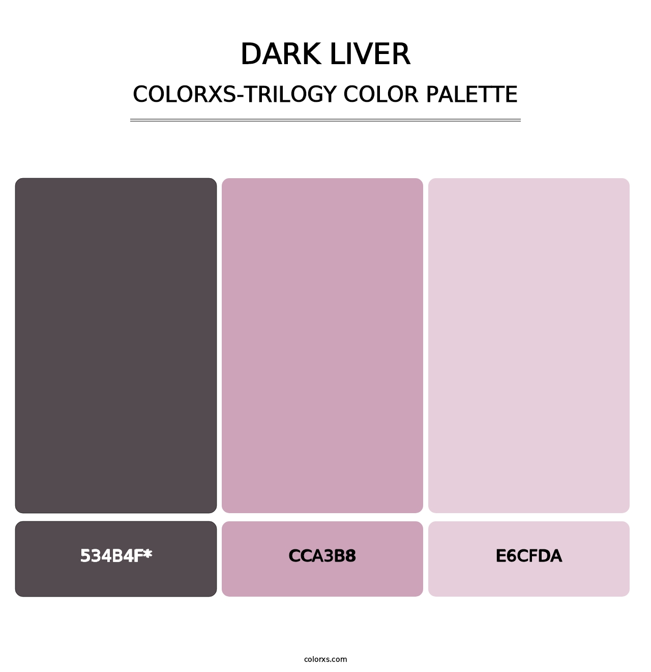 Dark Liver - Colorxs Trilogy Palette