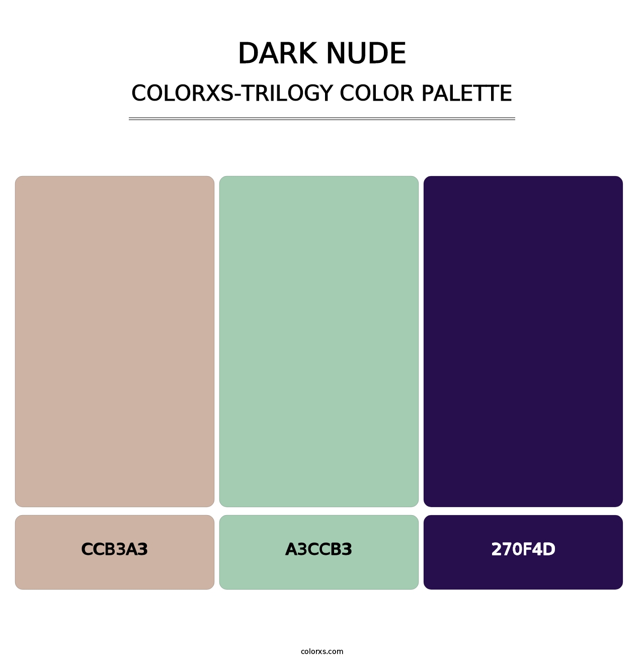 Dark Nude - Colorxs Trilogy Palette