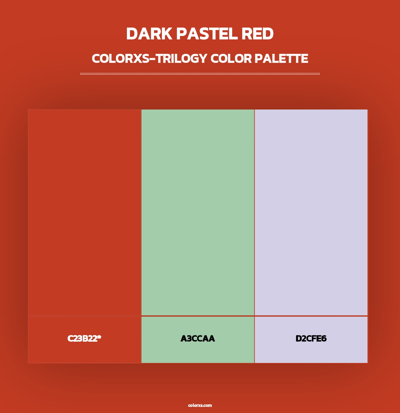 Dark Pastel Red - Colorxs Trilogy Palette