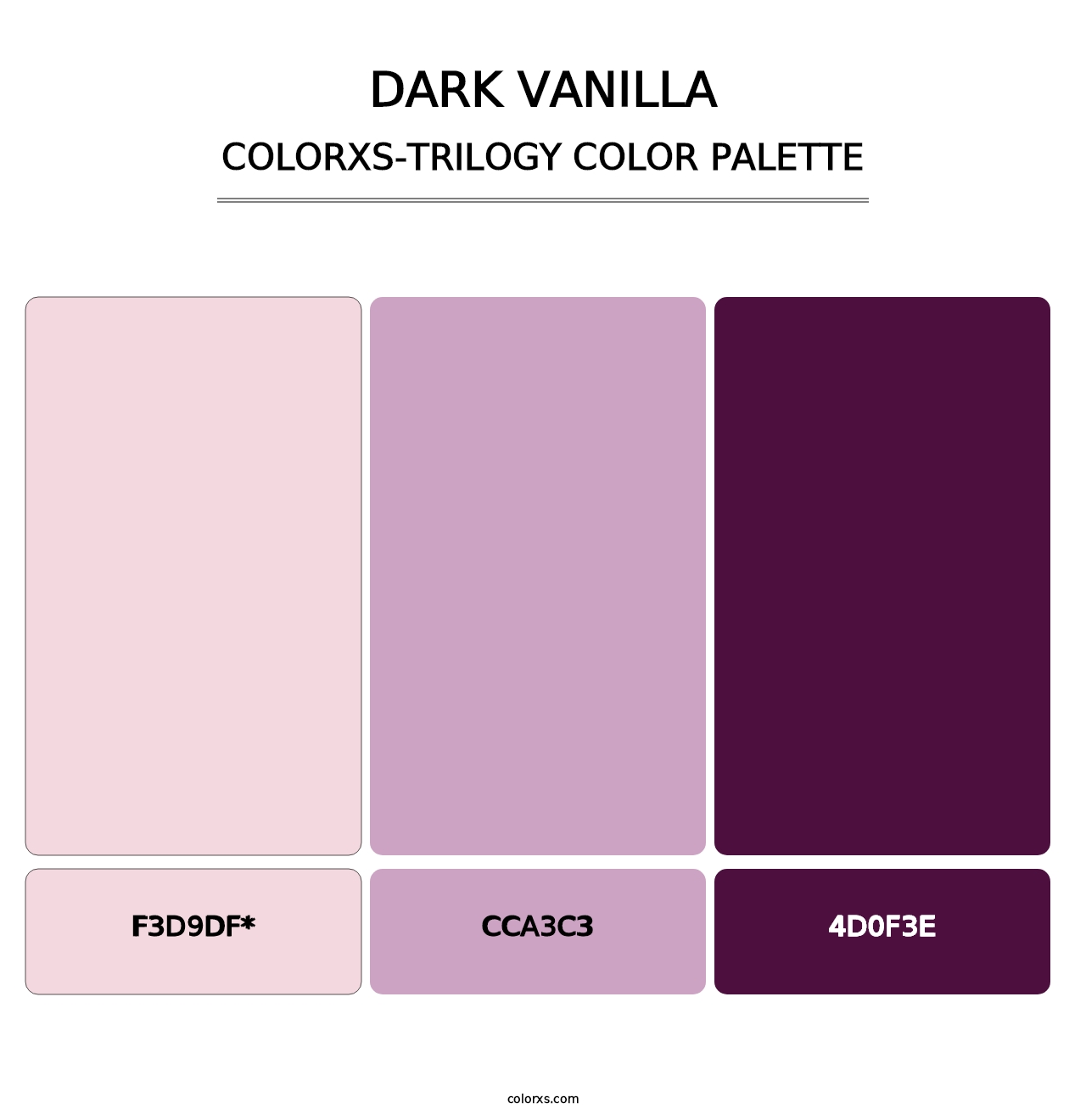 Dark Vanilla - Colorxs Trilogy Palette