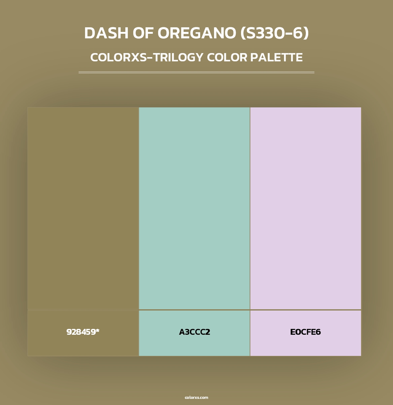 Dash Of Oregano (S330-6) - Colorxs Trilogy Palette
