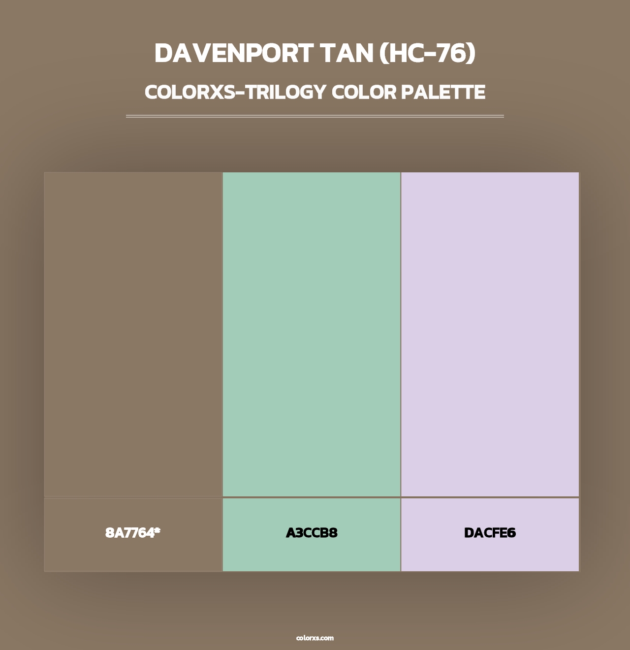 Davenport Tan (HC-76) - Colorxs Trilogy Palette